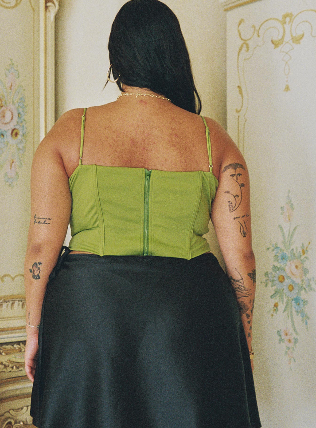 Topakas Plisse Corset Green Curve - Image 5