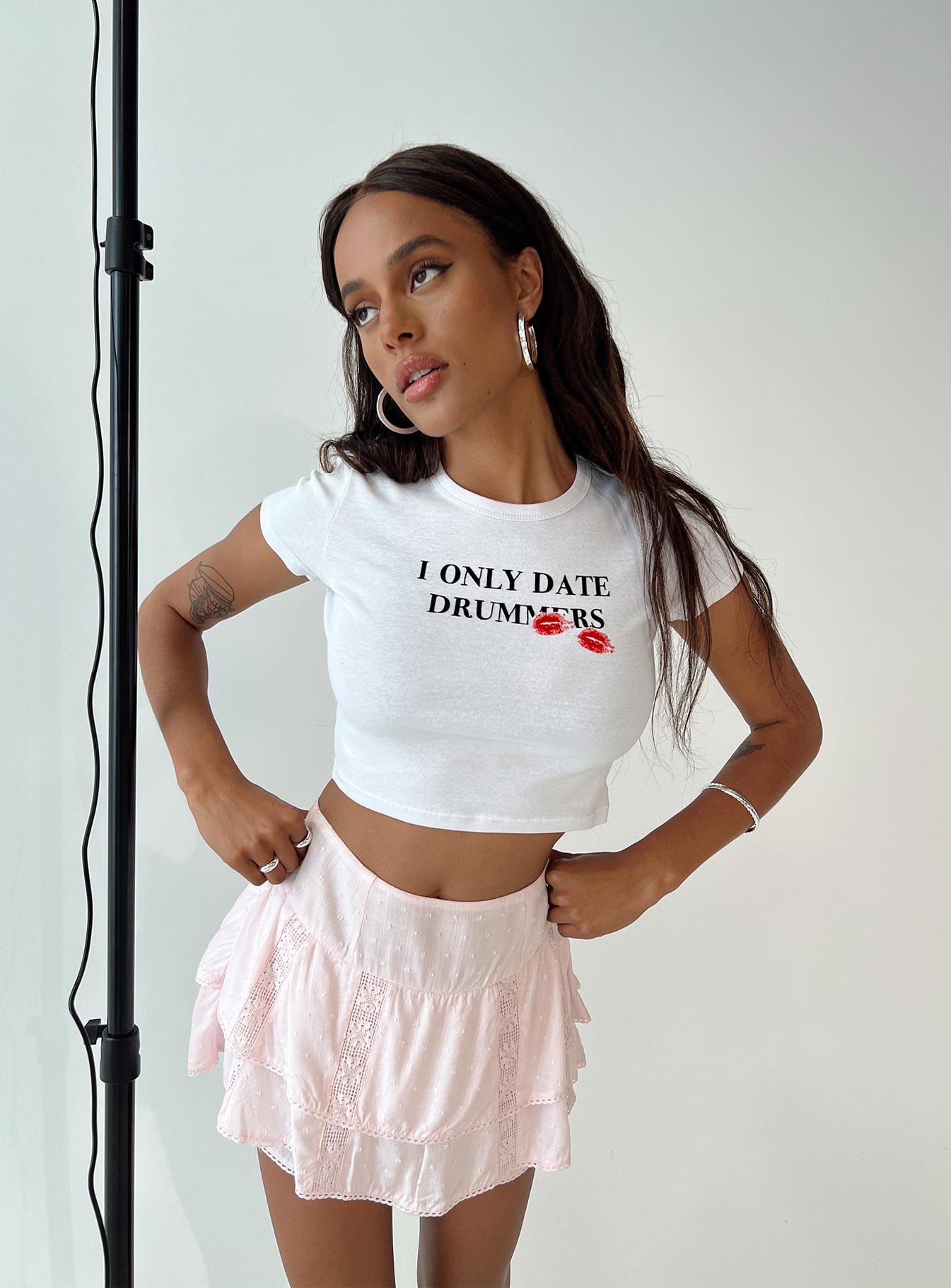 Drummers Baby Tee White - Image 8