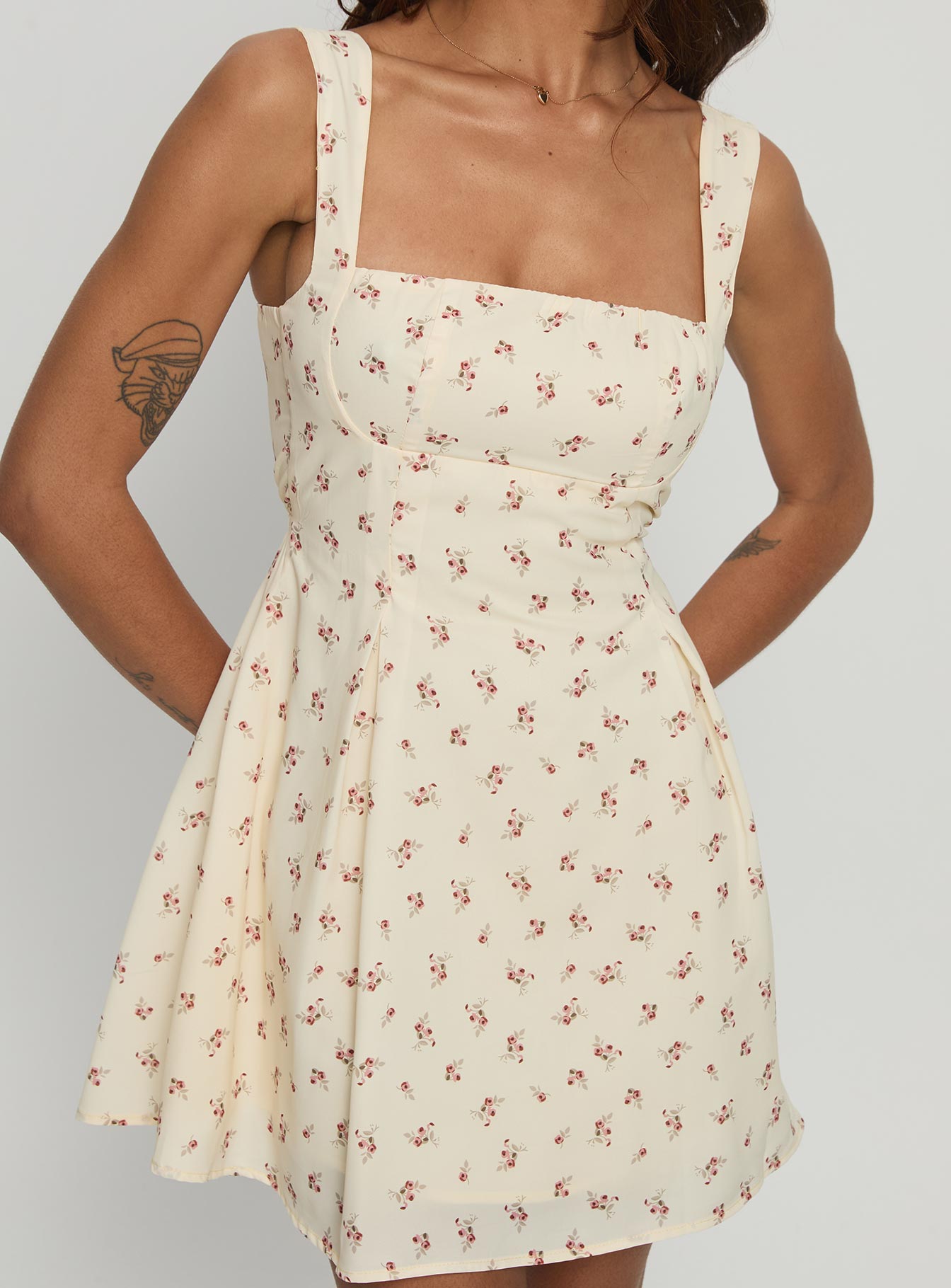 Xanthus Mini Dress Yellow Floral - Image 6