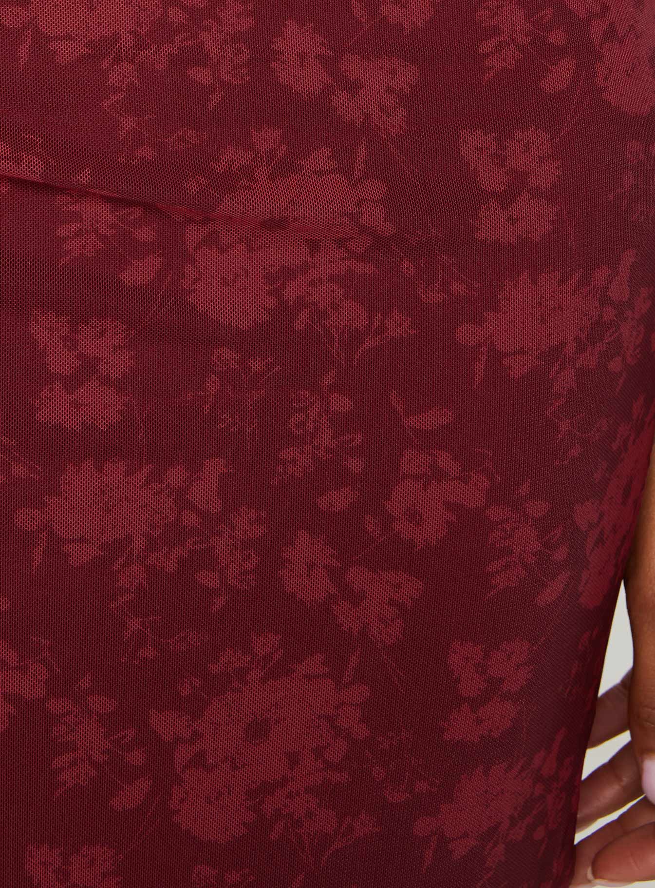 Cotter Maxi Dress Burgundy Floral - Image 8