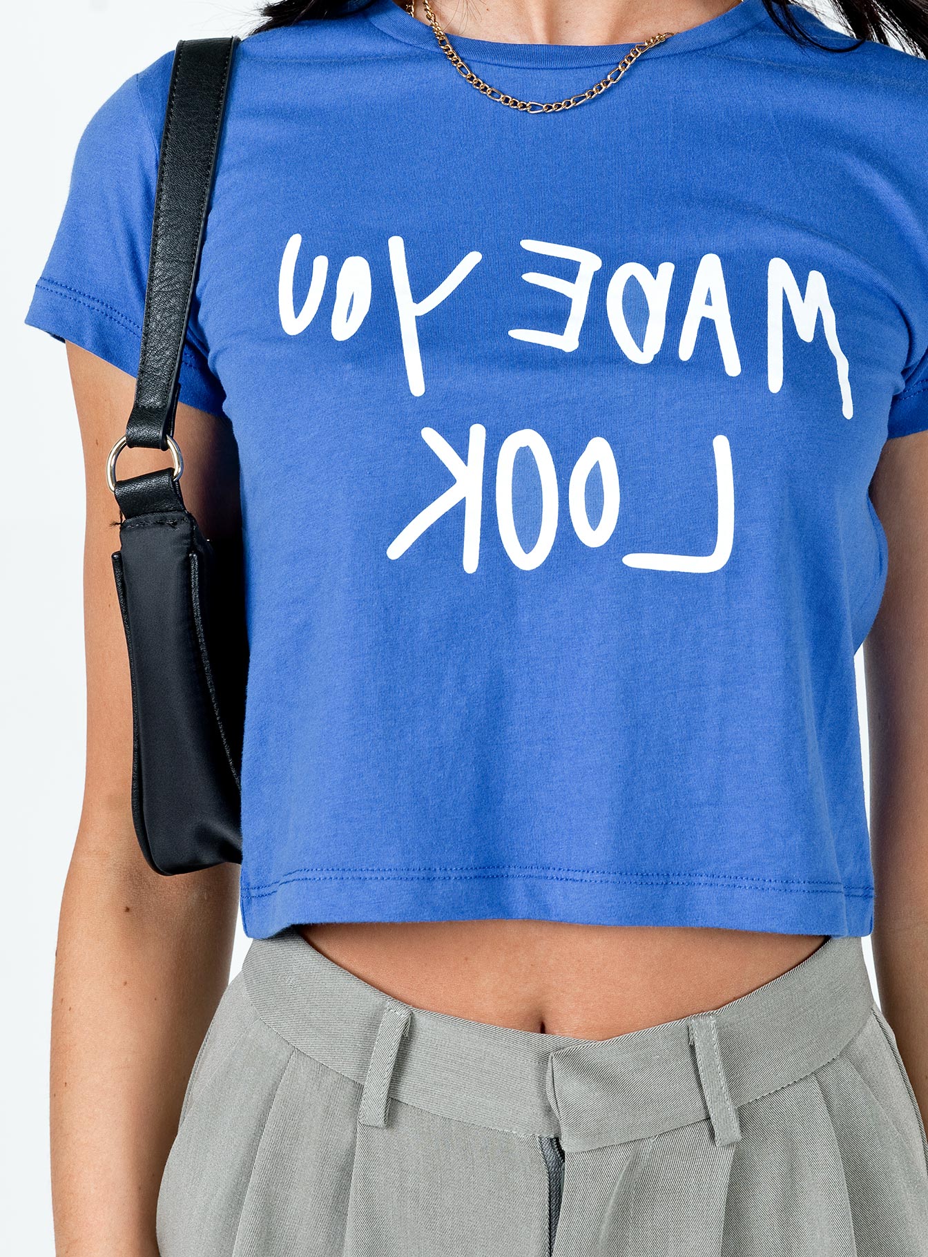 Made You Look Shrunken Tee Blue - Image 6