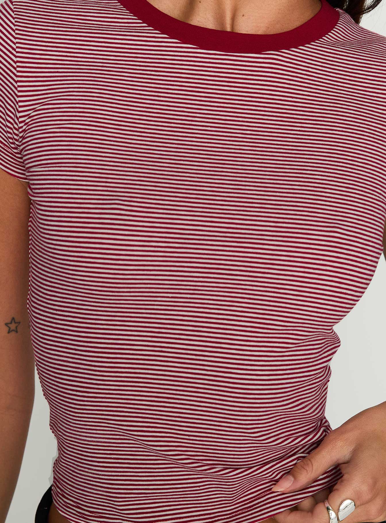 Lex Top Maroon Stripe - Image 6