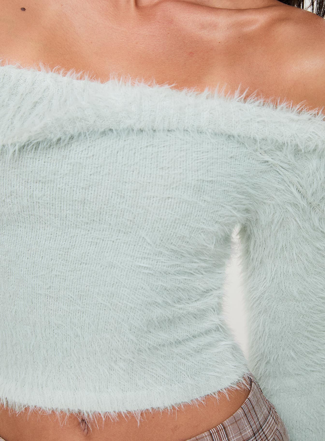 Coecoe Off The Shoulder Sweater Grey - Image 6