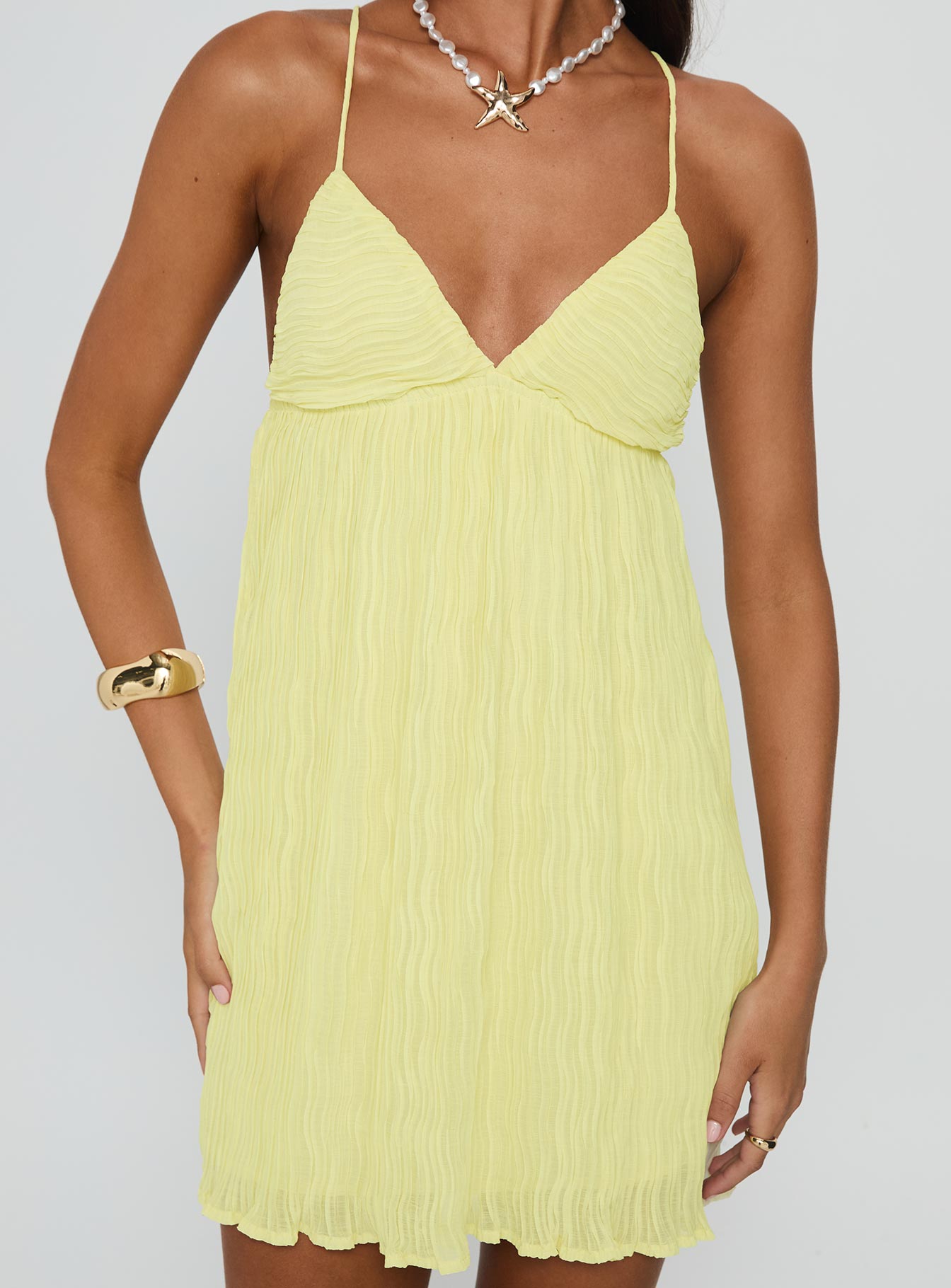 Matea Mini Dress Lemon - Image 6