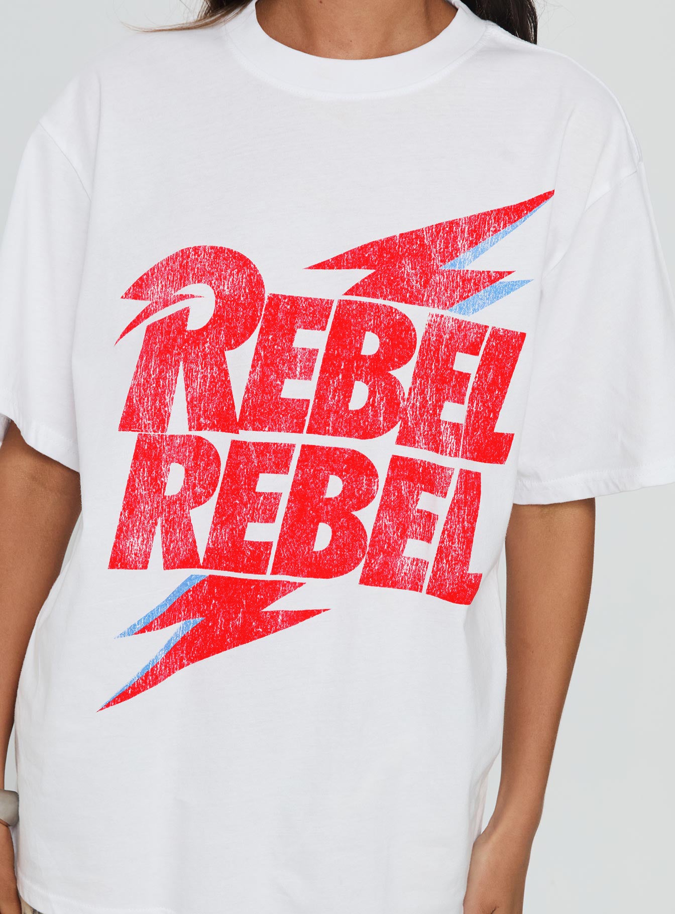 Rebel Rebel Oversized Graphic Top White - Image 6