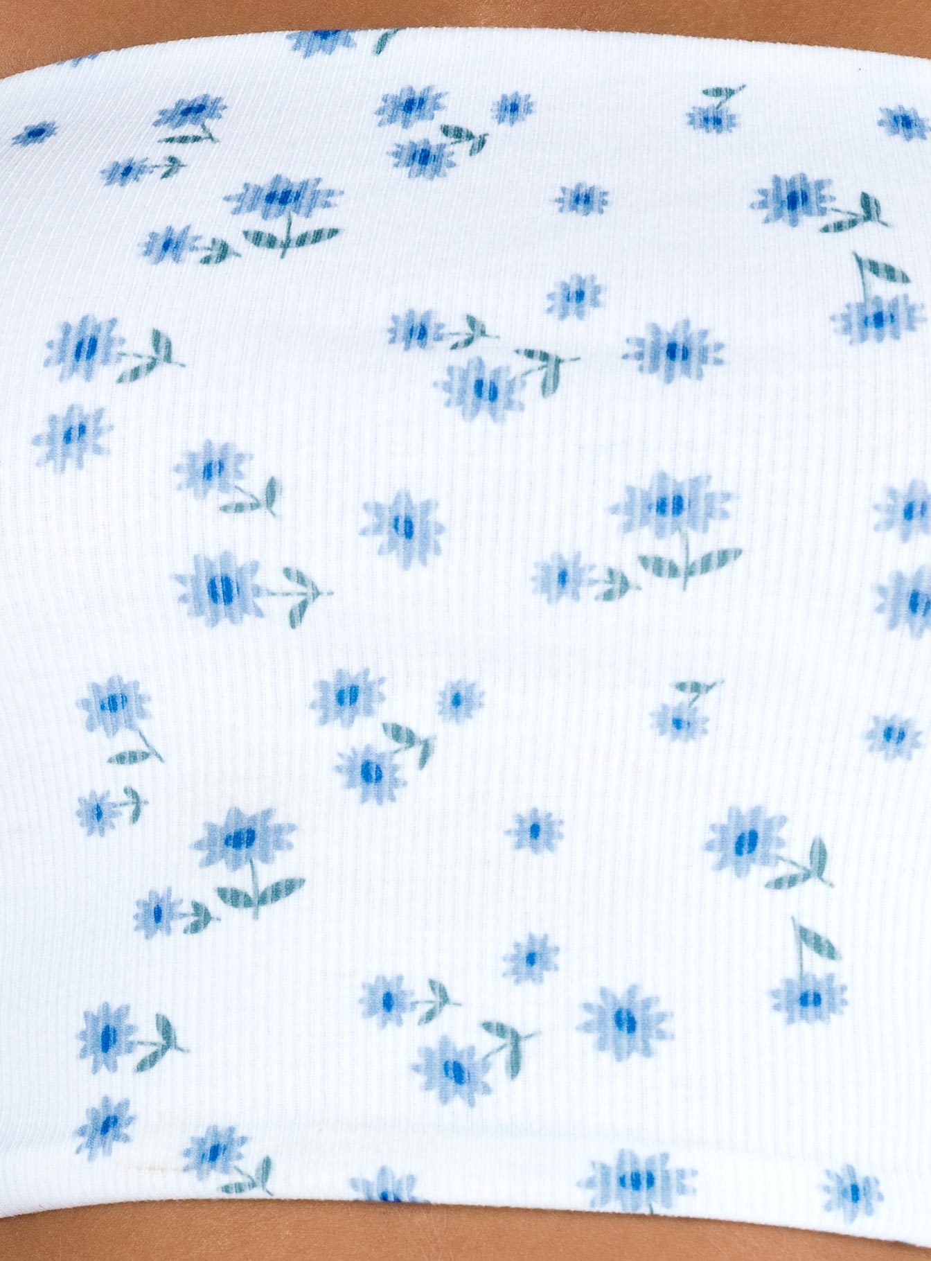 Kinney Strapless Top White / Floral - Image 6