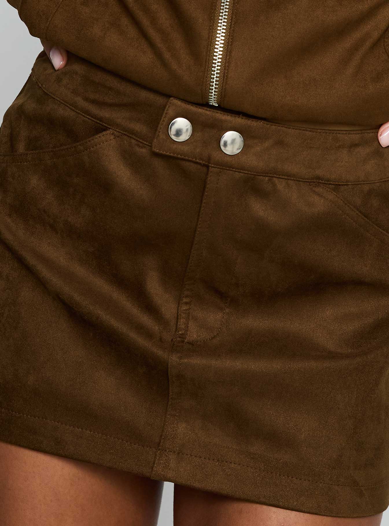 Rhodeo Mini Skirt Brown - Image 6