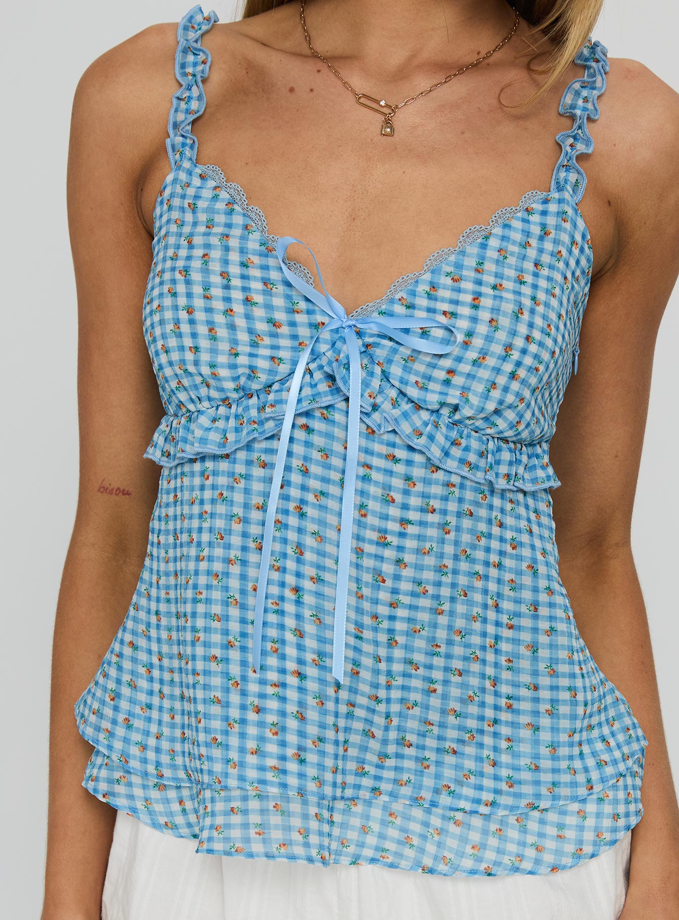 Taini Top Blue Check - Image 6