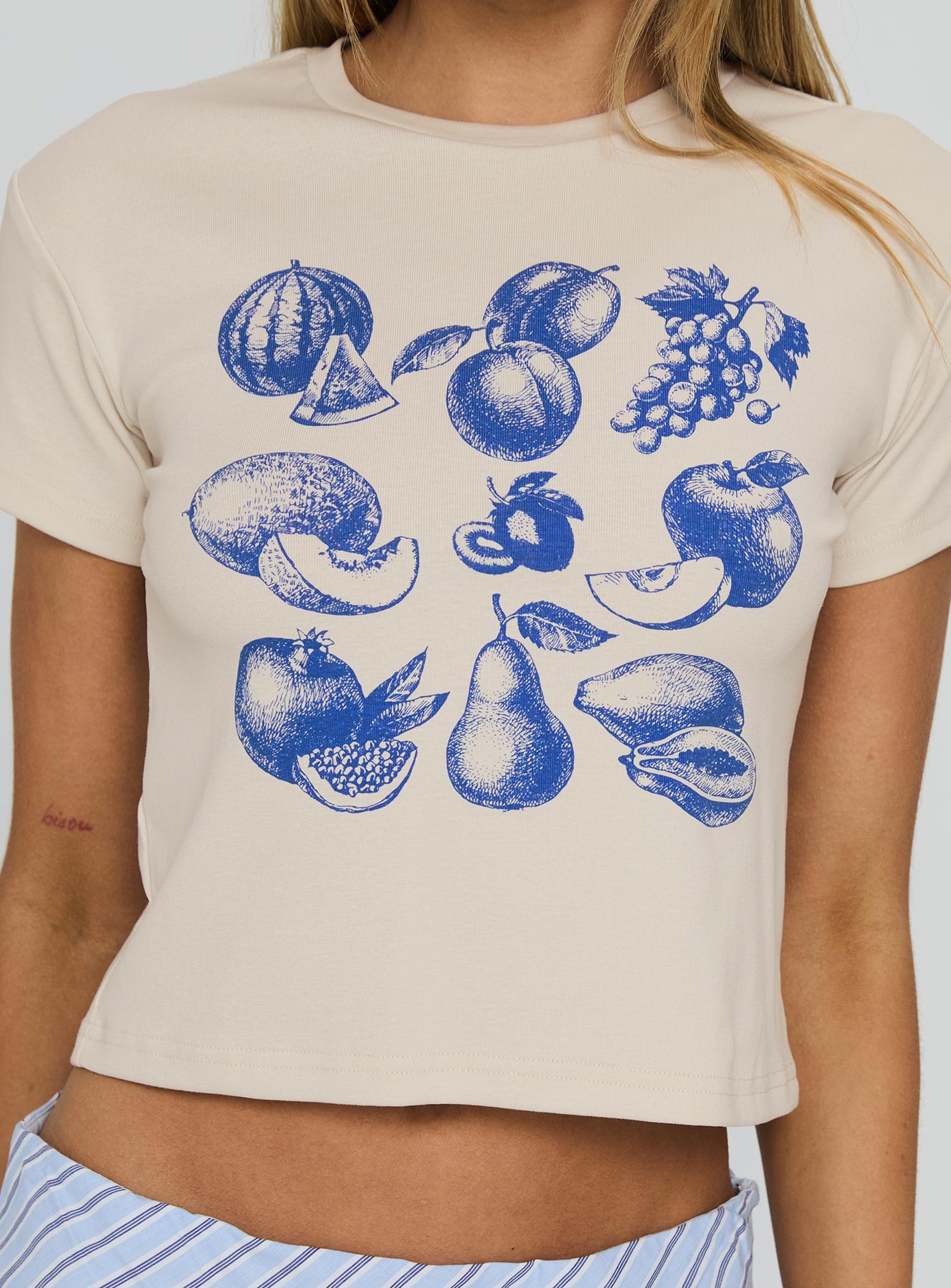 Veggie Patch Graphic Top Grey - Image 6