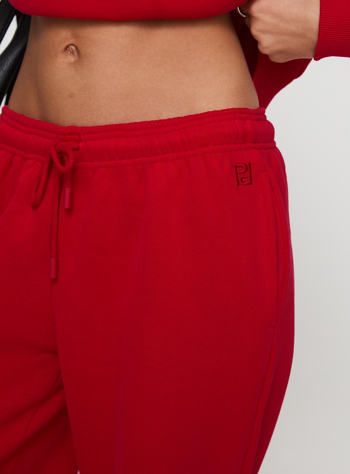 Dream Fleece Ankle Cuff Sweatpants Red - Image 6
