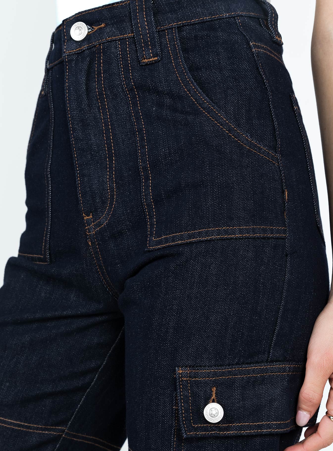 Whitaker Cargo Jeans Dark Denim - Image 6