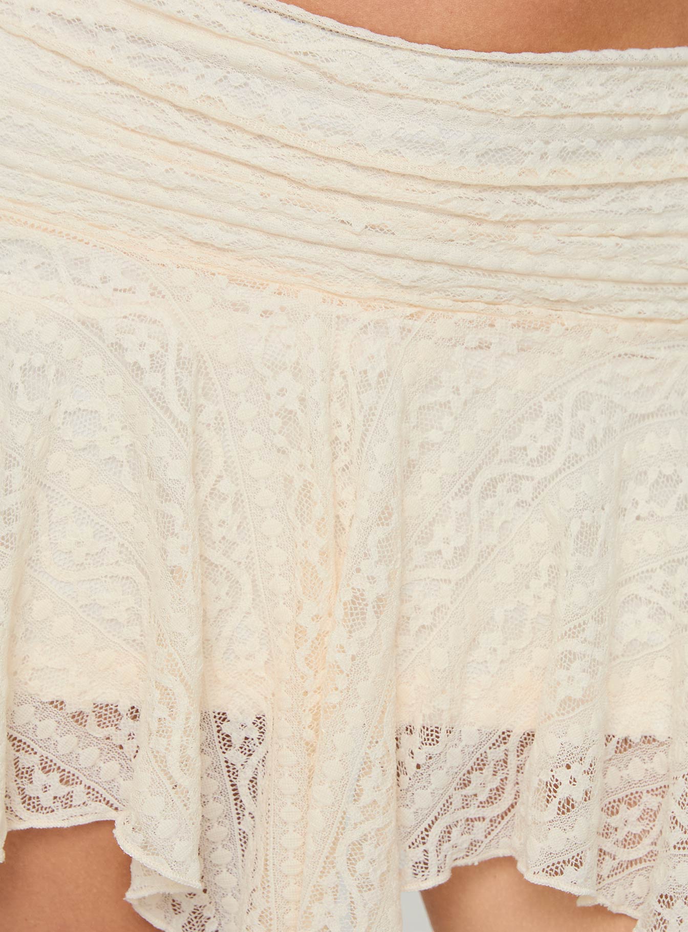 Lifas Lace Mini Skirt Cream Petite - Image 6