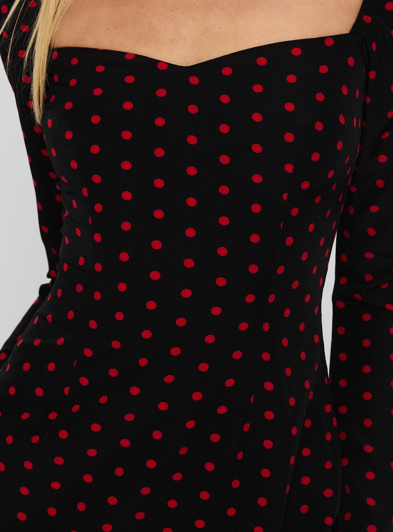 Addisen Long Sleeve Mini Dress Polka Dot - Image 6