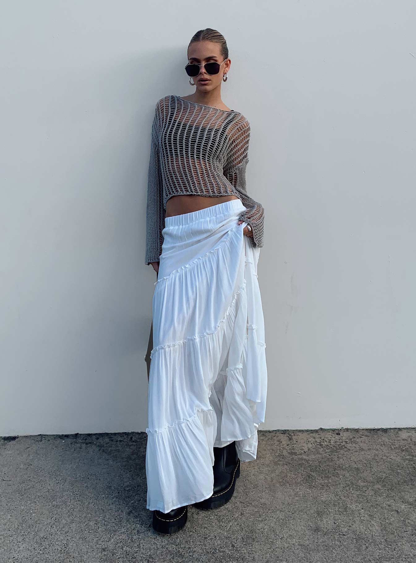 Miriah Maxi Skirt White - Image 9