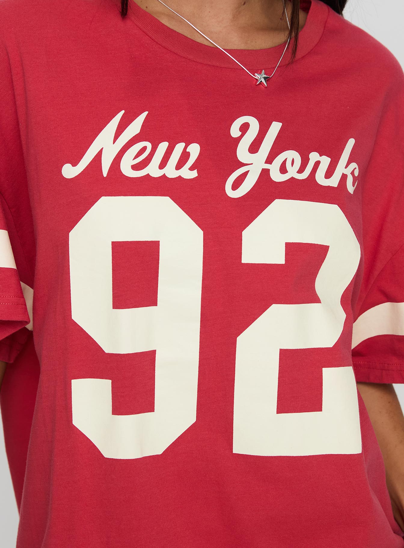 New York 95 Oversized Tee Red - Image 6