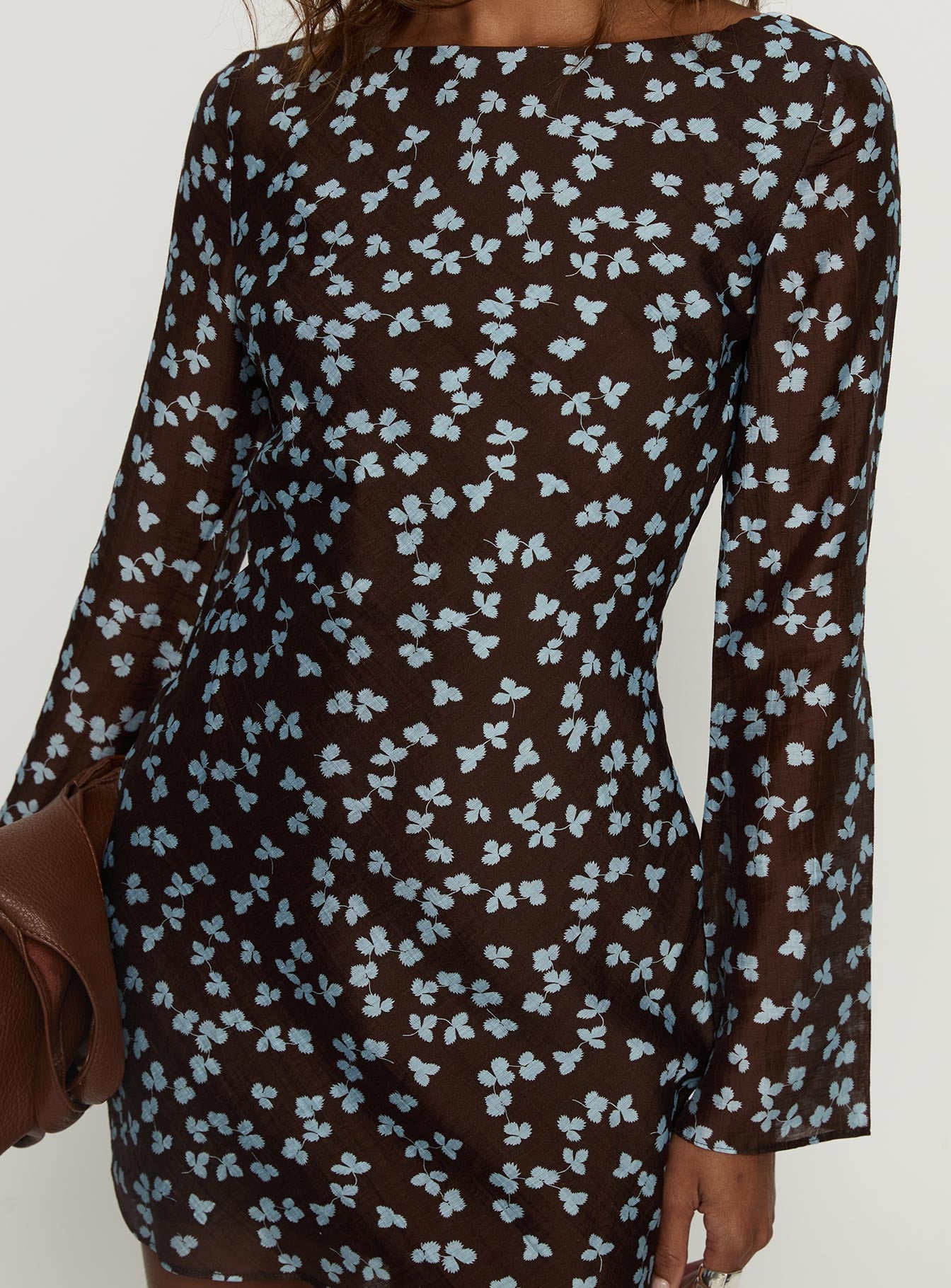 Jadee Long Sleeve Mini Dress Blue Floral - Image 5