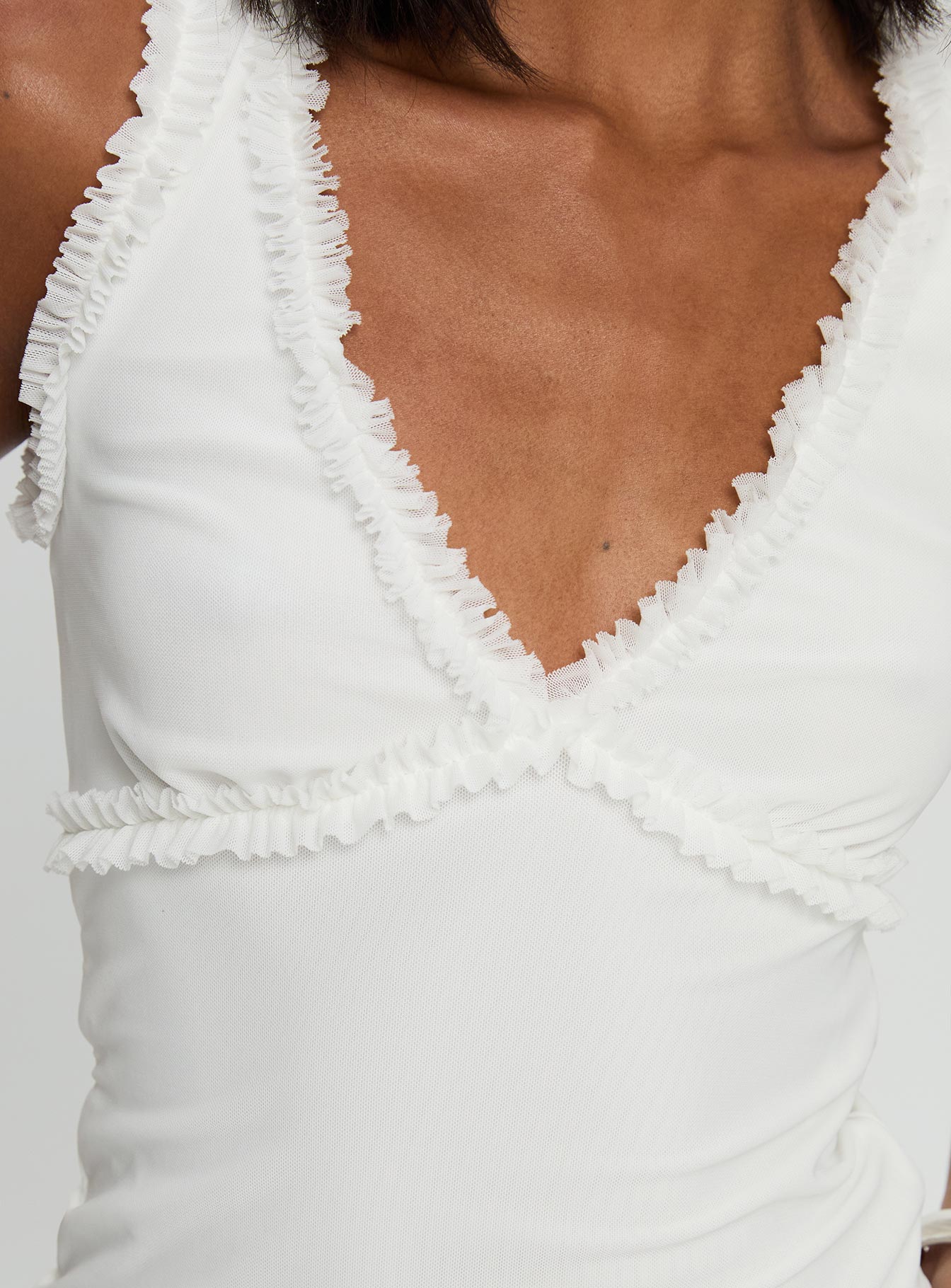Danyia Frill Top White - Image 6