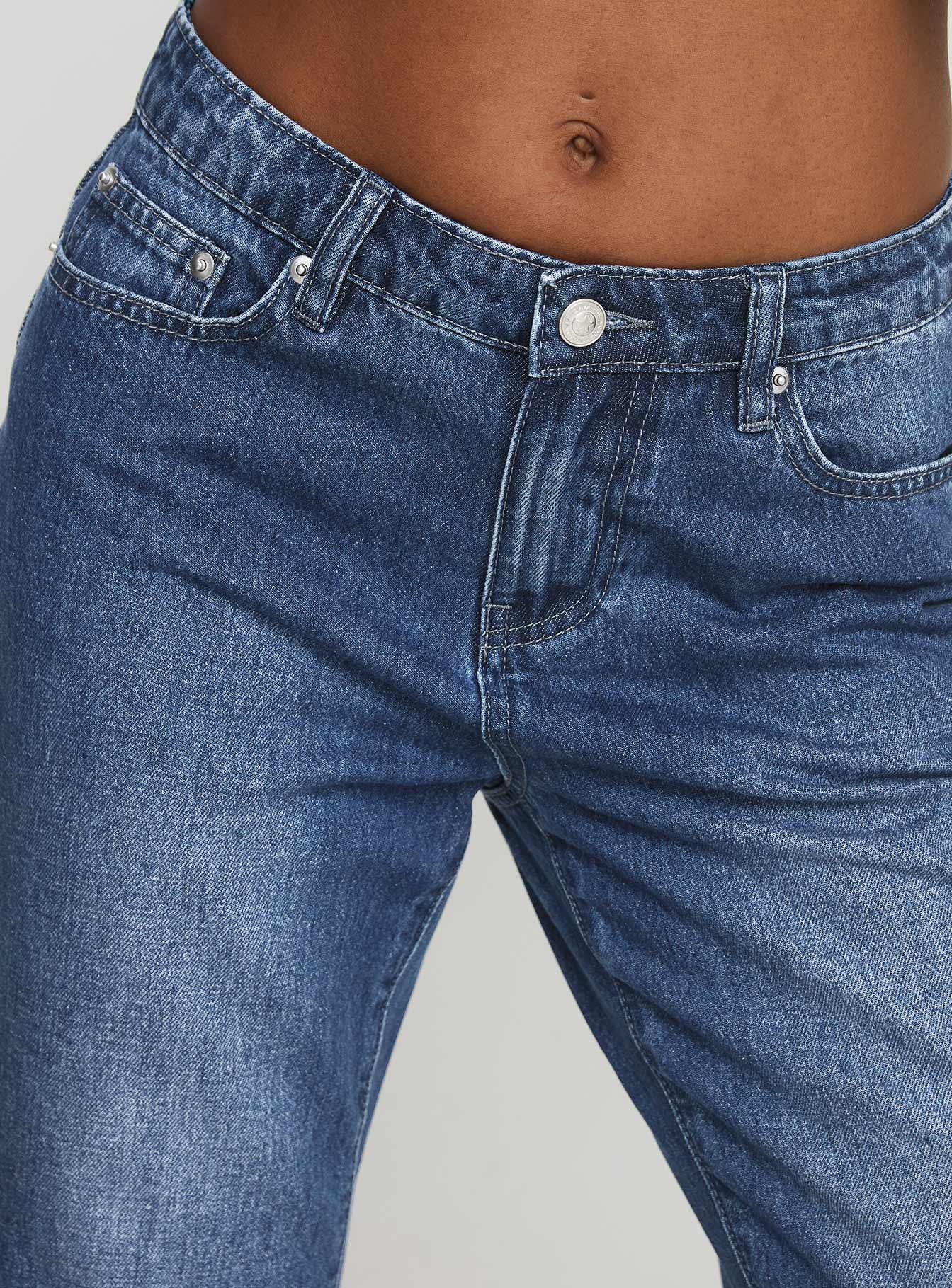 Leslee Mid Rise Flare Jean Mid Wash Blue - Image 6