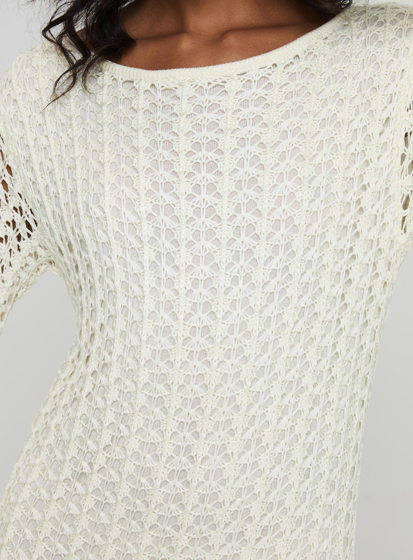 Westy Knit Maxi Dress Cream - Image 6