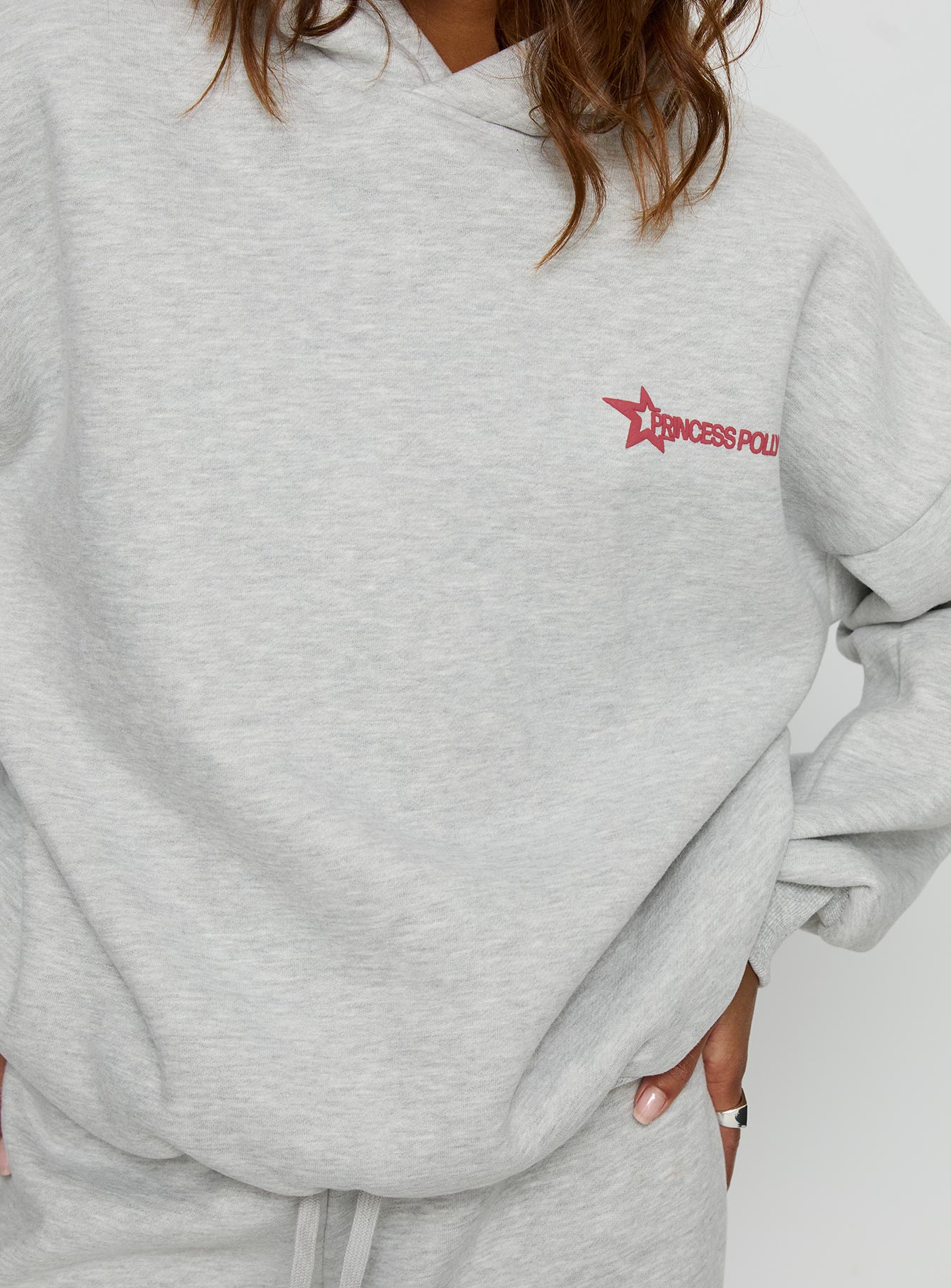 Princess Polly Stargirl Hoodie Grey Marle - Image 6