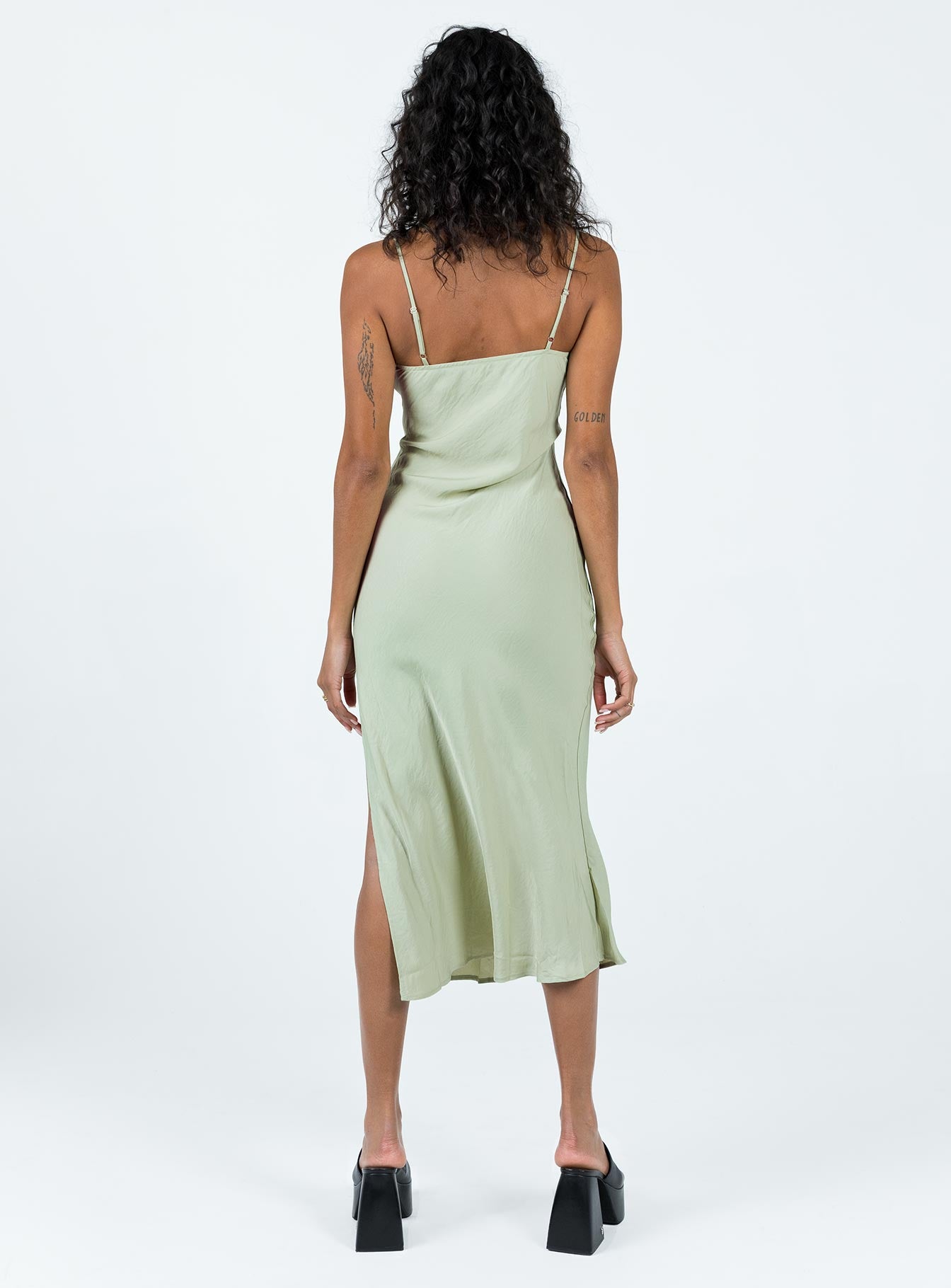Hazel Midi Dress Sage - Image 6