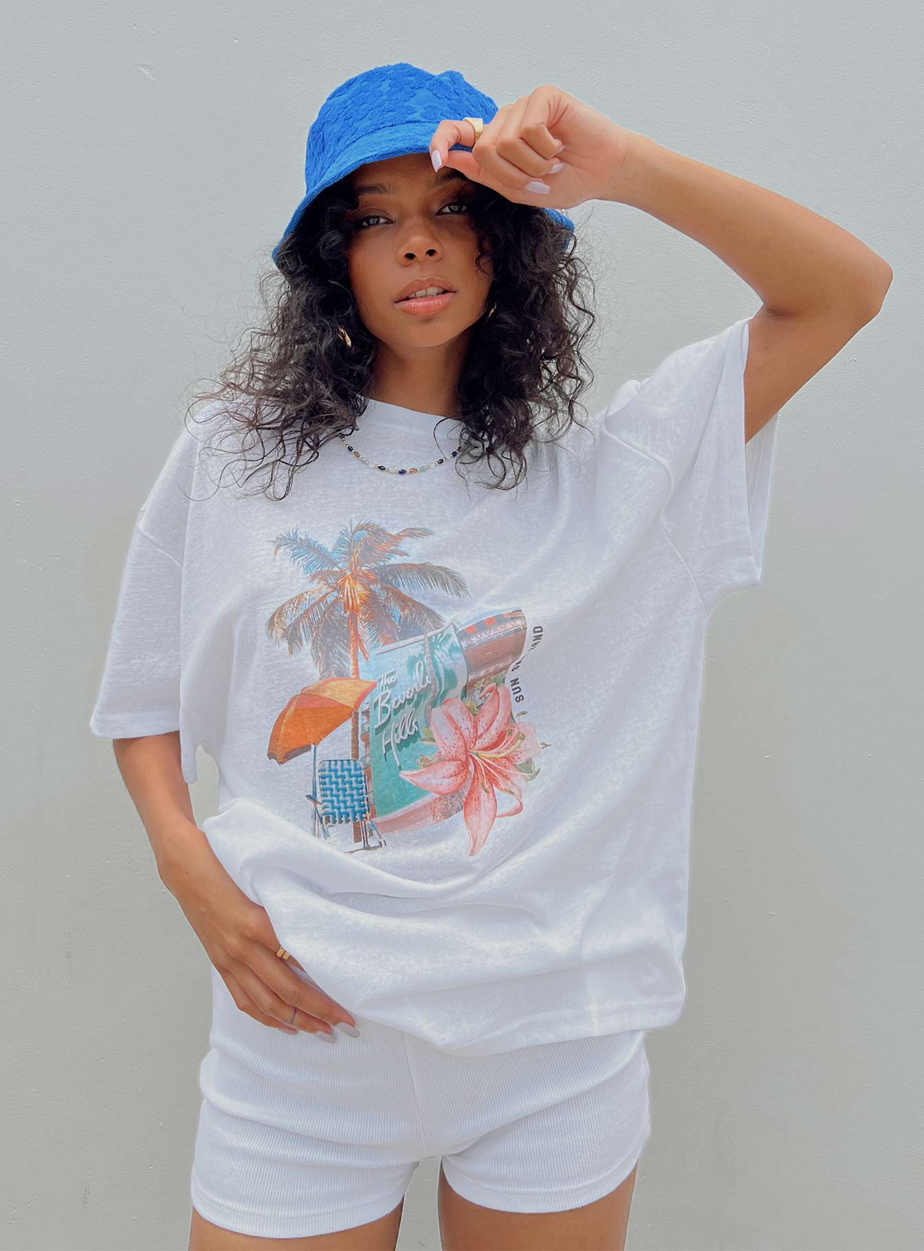 Vacay Oversized Tee White - Image 6