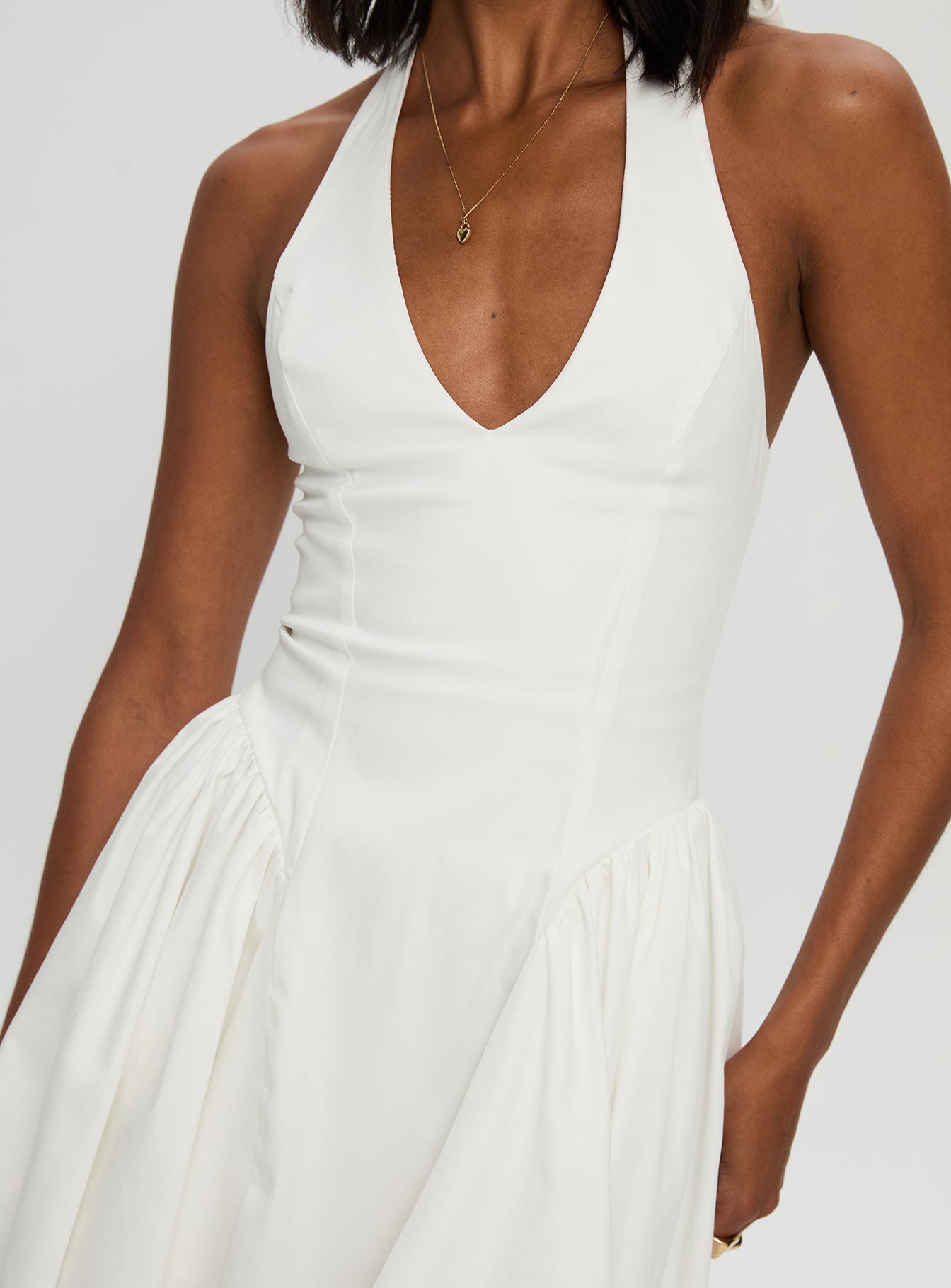 Karisse Halter Mini Dress White - Image 6