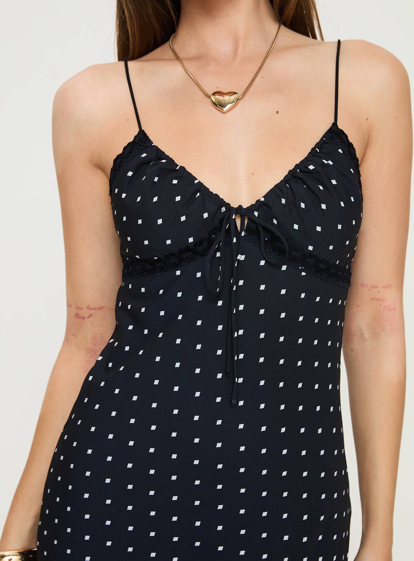 Emily Maxi Dress Black Polka Dot - Image 6