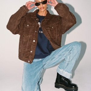 Western Cord Jacket Brown