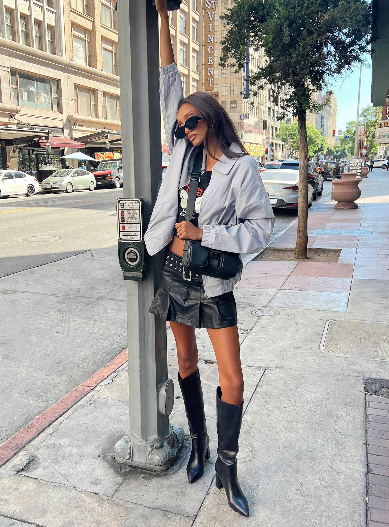 Emporium PU Mini Skirt Black - Image 10