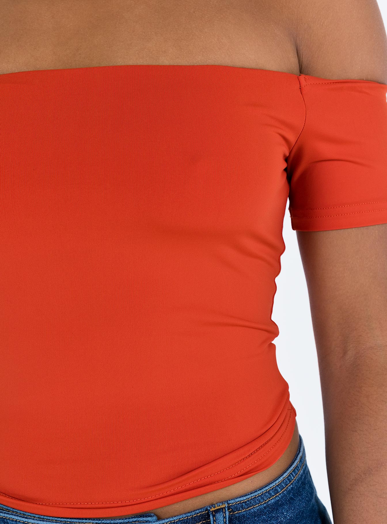 Dalya Off The Shoulder Top Red - Image 5