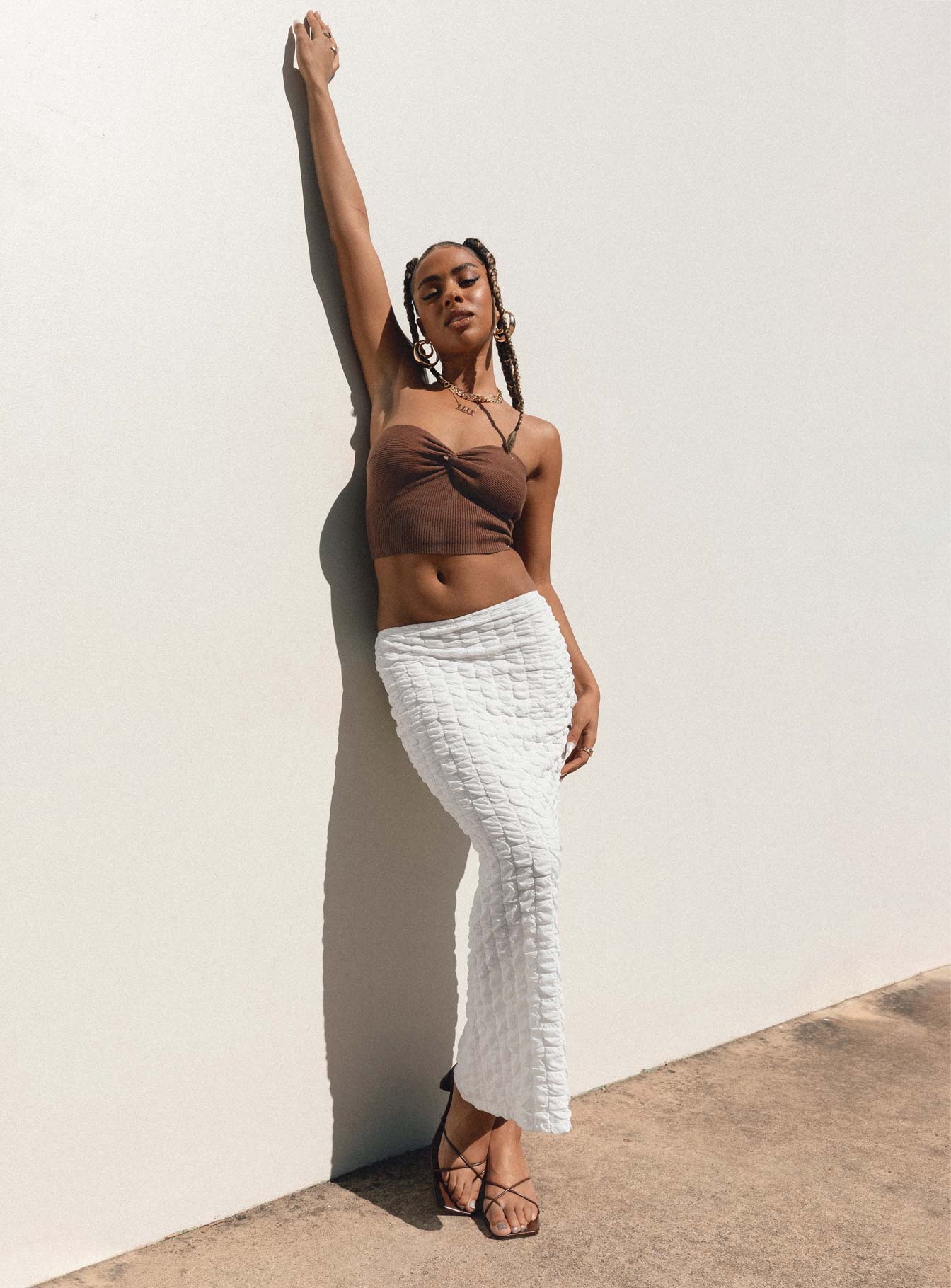 Corine Maxi Skirt White - Image 6