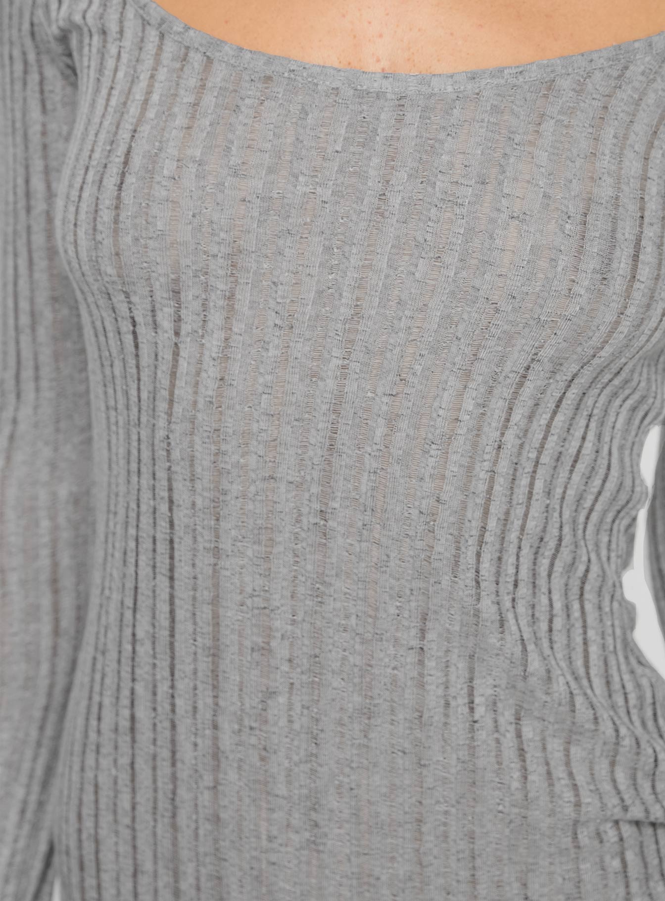 Tomas Long Sleeve Mini Dress Grey - Image 5