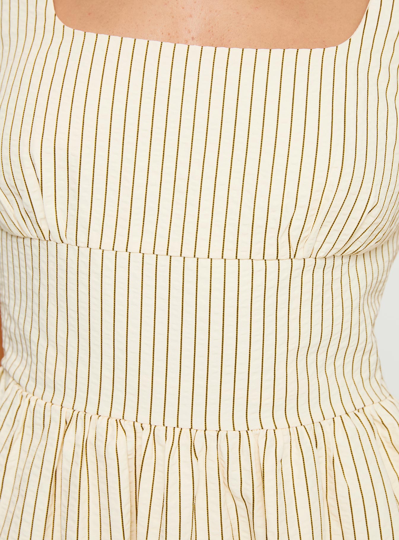 Phillipson Mini Dress Beige Stripe - Image 5
