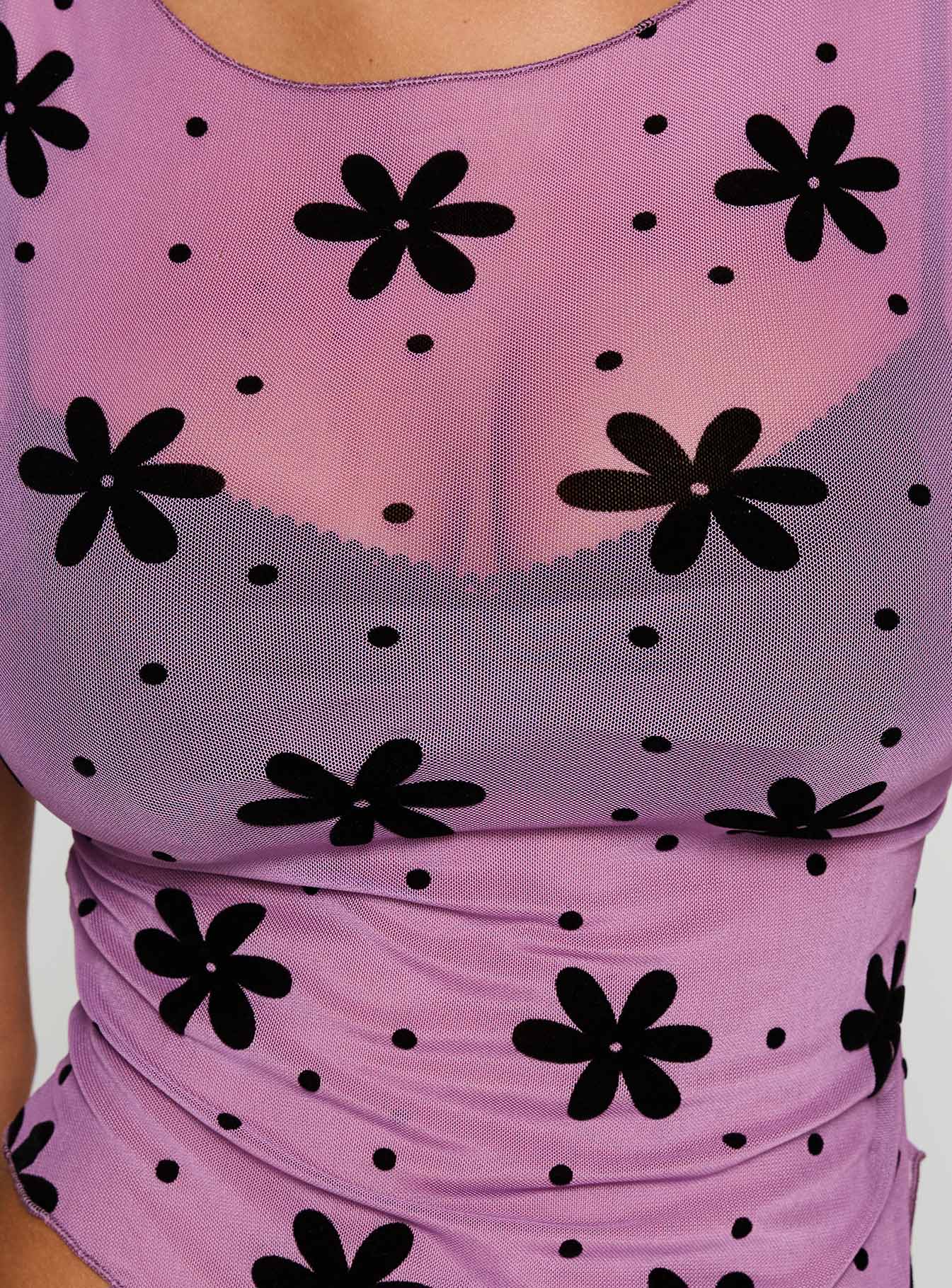 Avelaine Mesh Top Mauve - Image 5