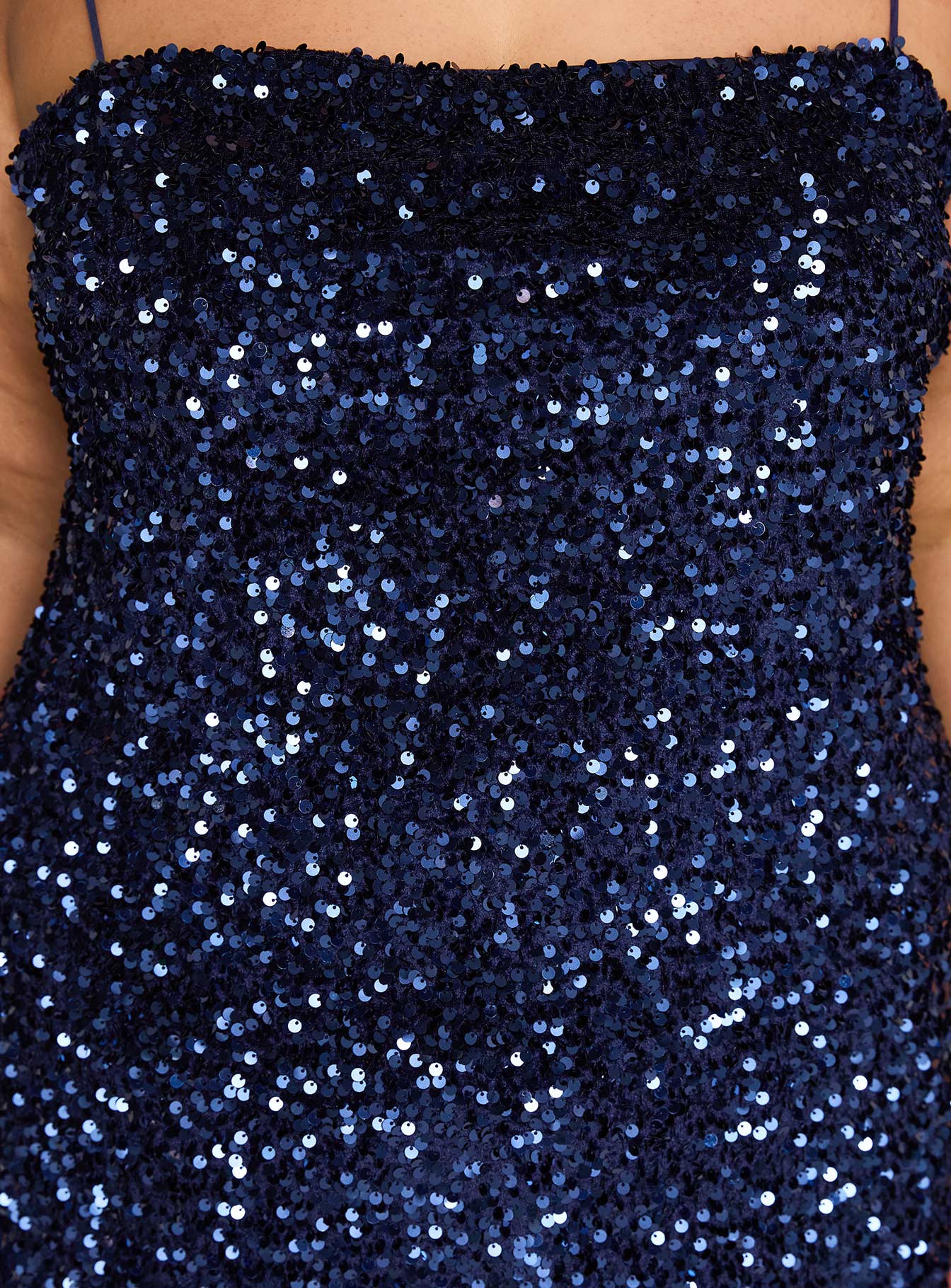 Layney Sequin Mini Dress Navy Curve - Image 6