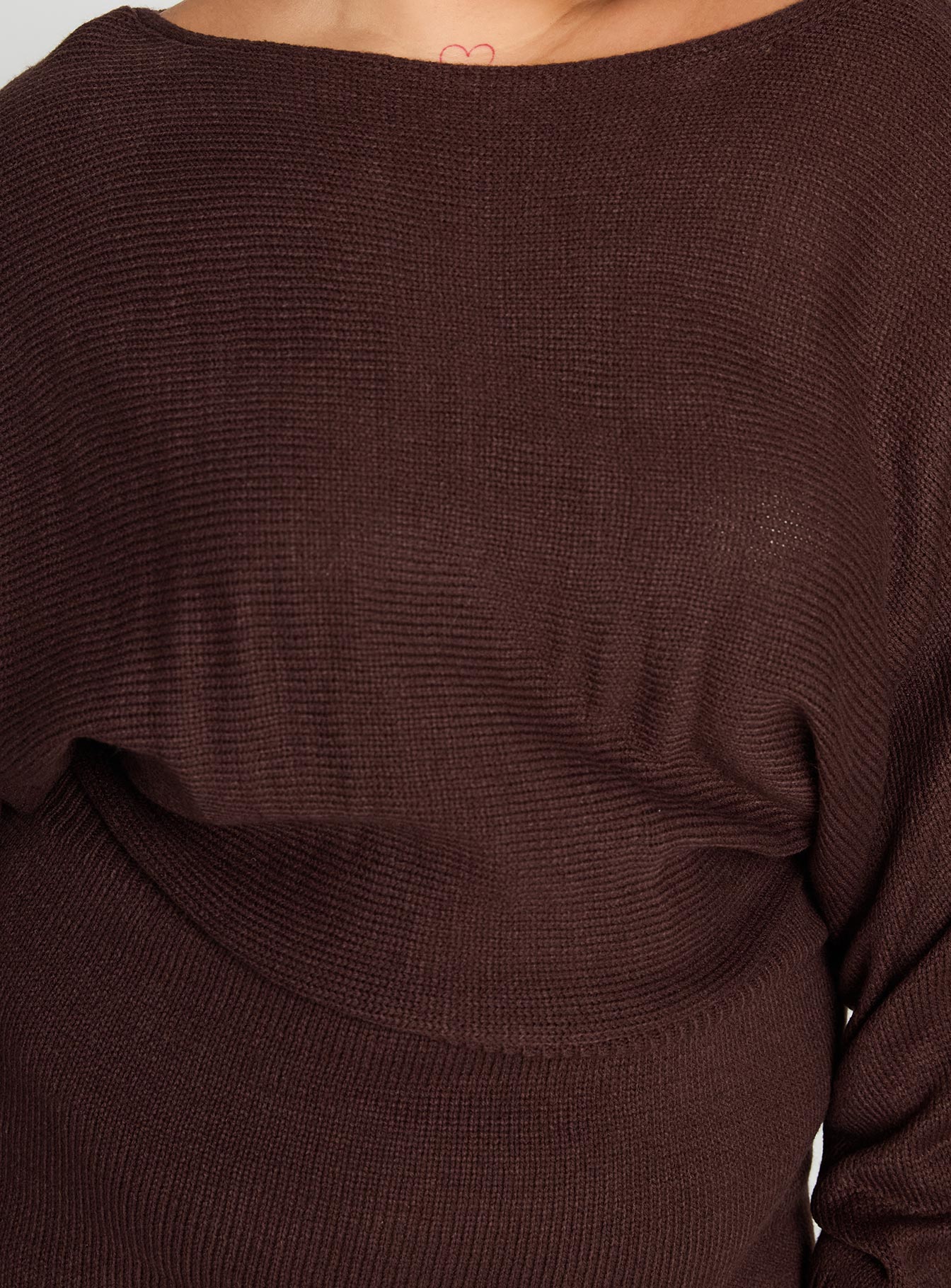 Bellamie Long Sleeve Mini Dress Chocolate Curve - Image 6