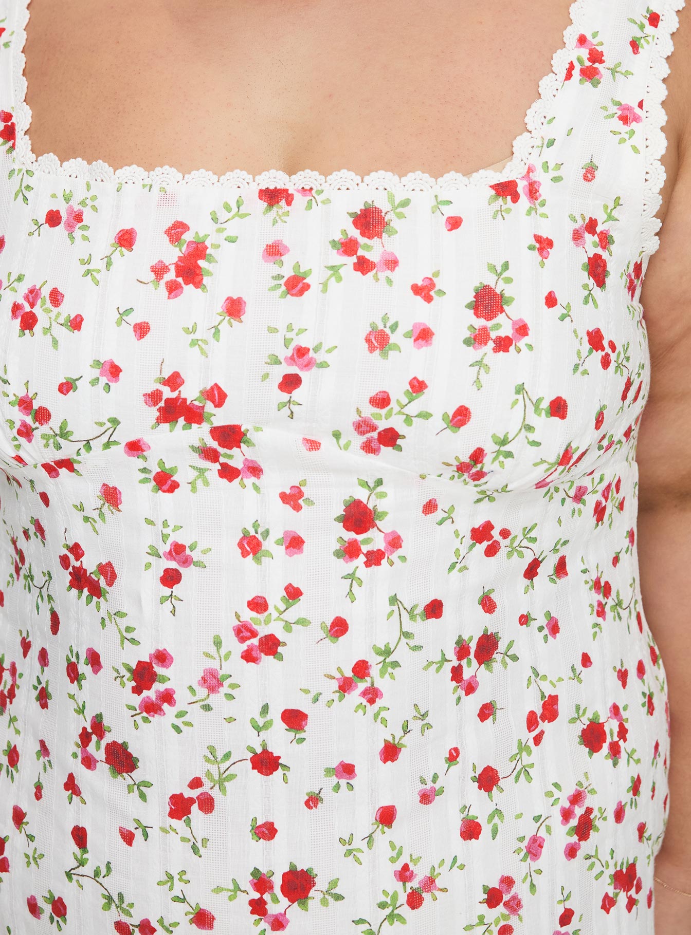 Dasha Mini Dress White Floral Curve - Image 6