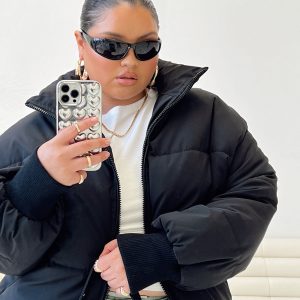 Abe Puffer Jacket Black Curve