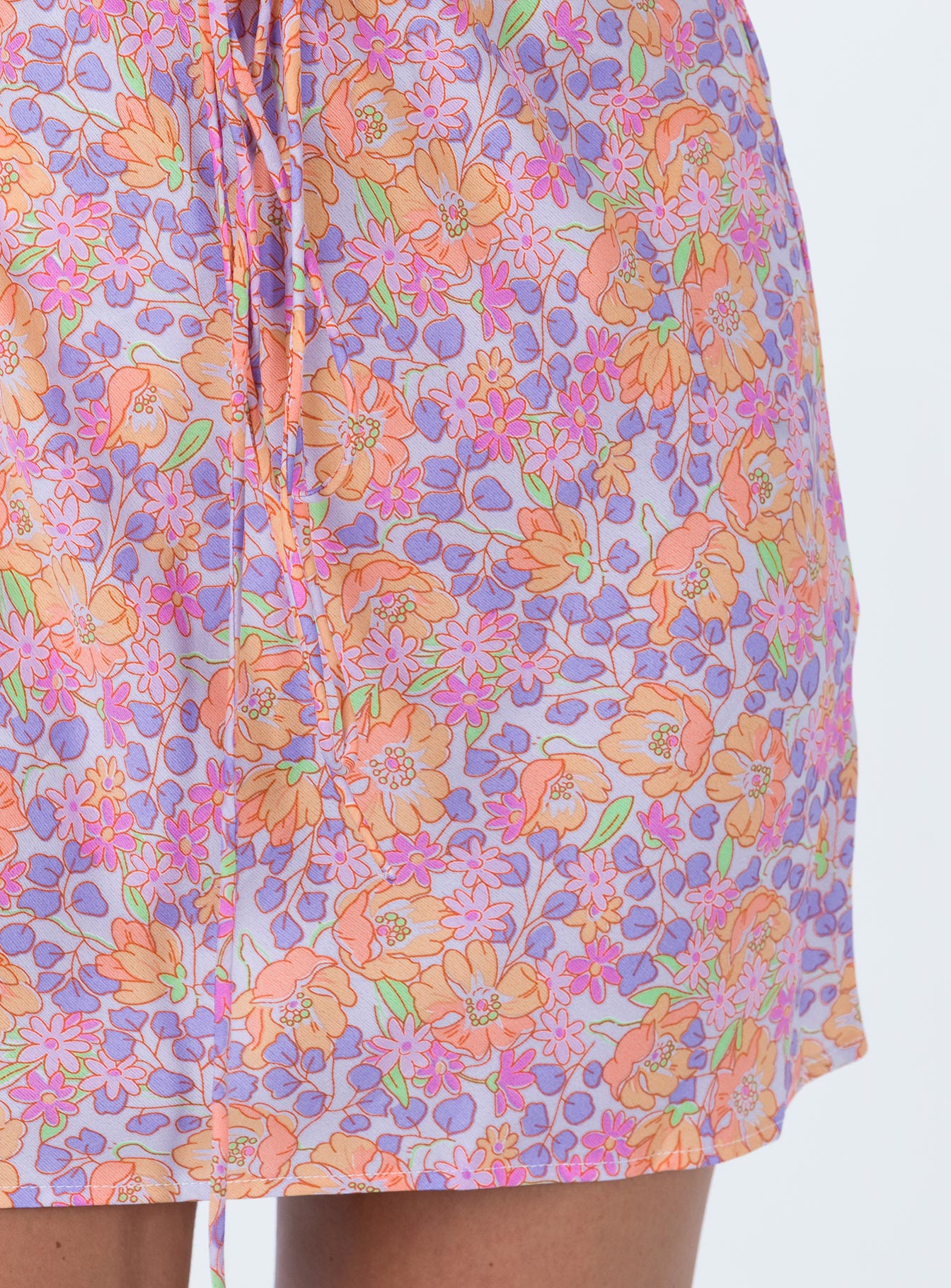 Nakita Mini Dress Purple Floral - Image 6