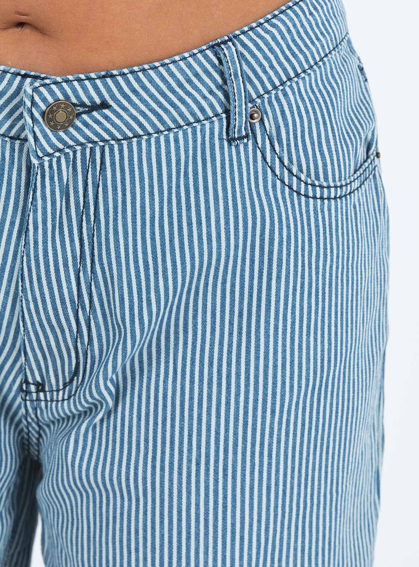 Eivissa Baggy Jeans Blue Denim Stripe - Image 6