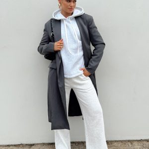 Archer Trench Coat Slate