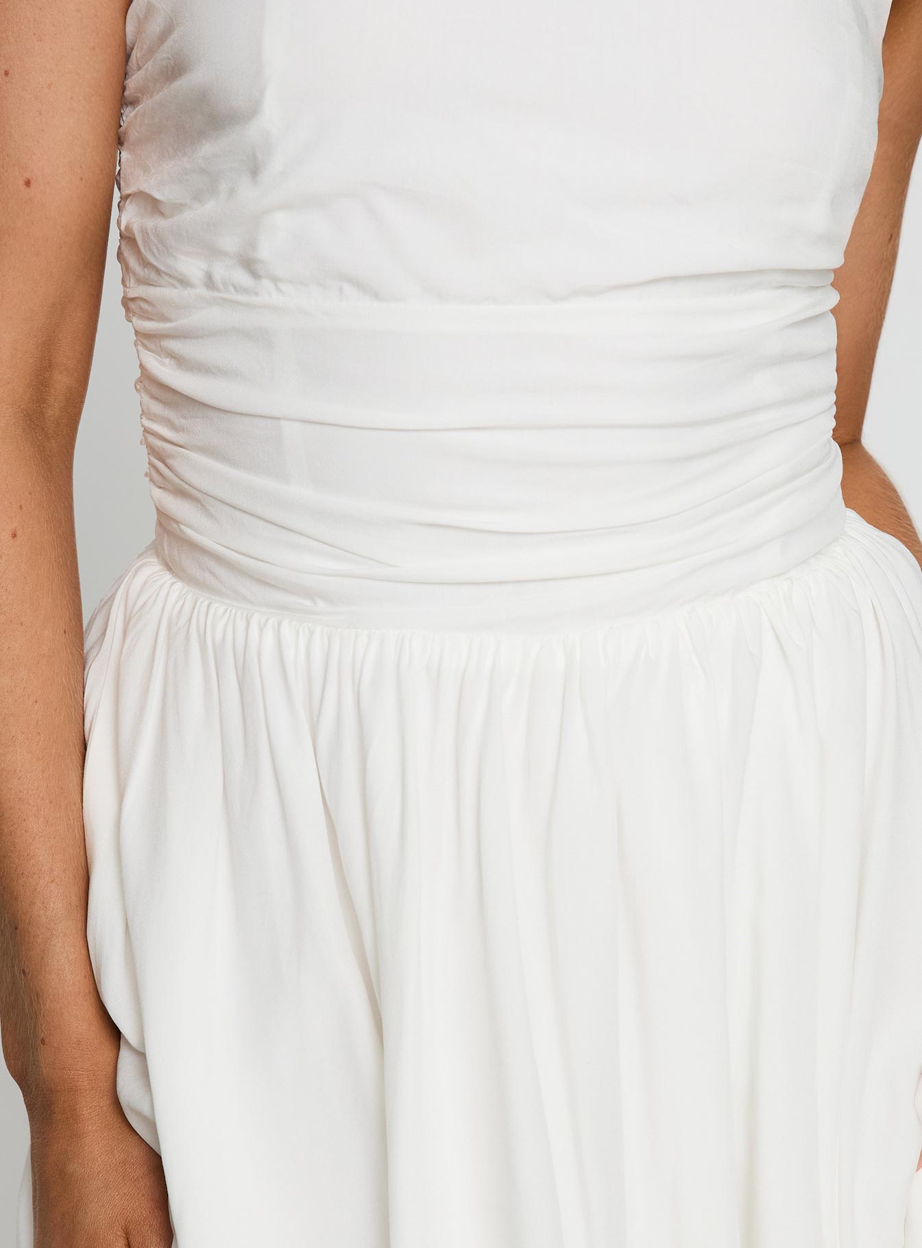 Rashida Strapless Mini Dress White - Image 6