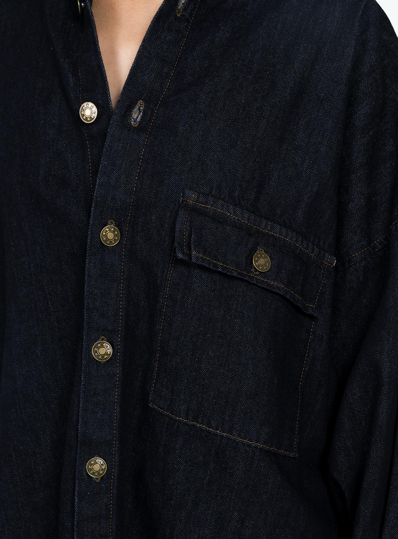 Nyc Boyfriend Shirt Dark Denim - Image 6