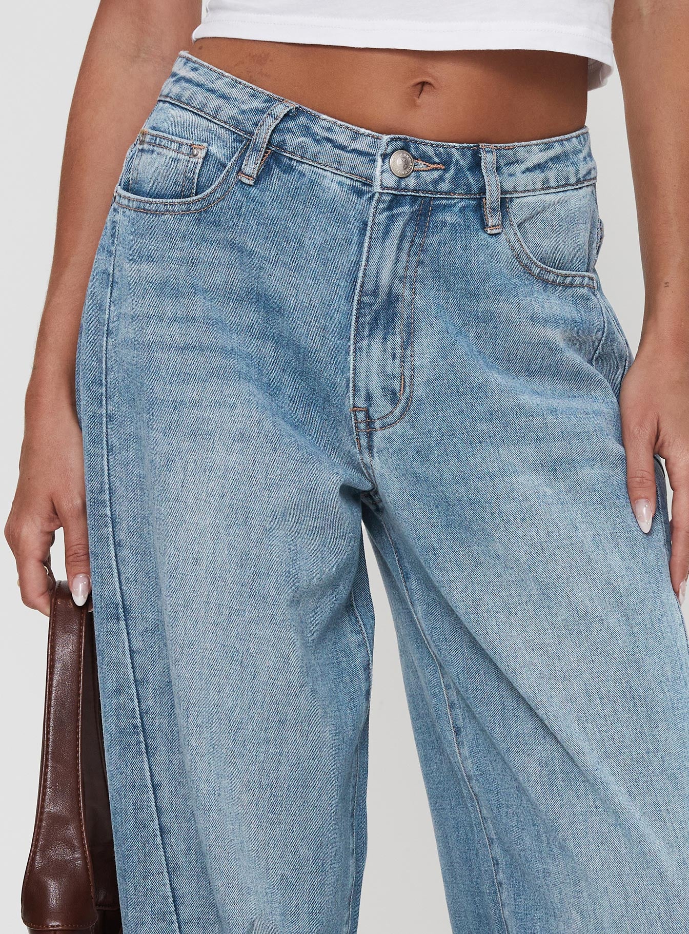 Ringer Low Rise Wide Leg Jeans Blue - Image 6