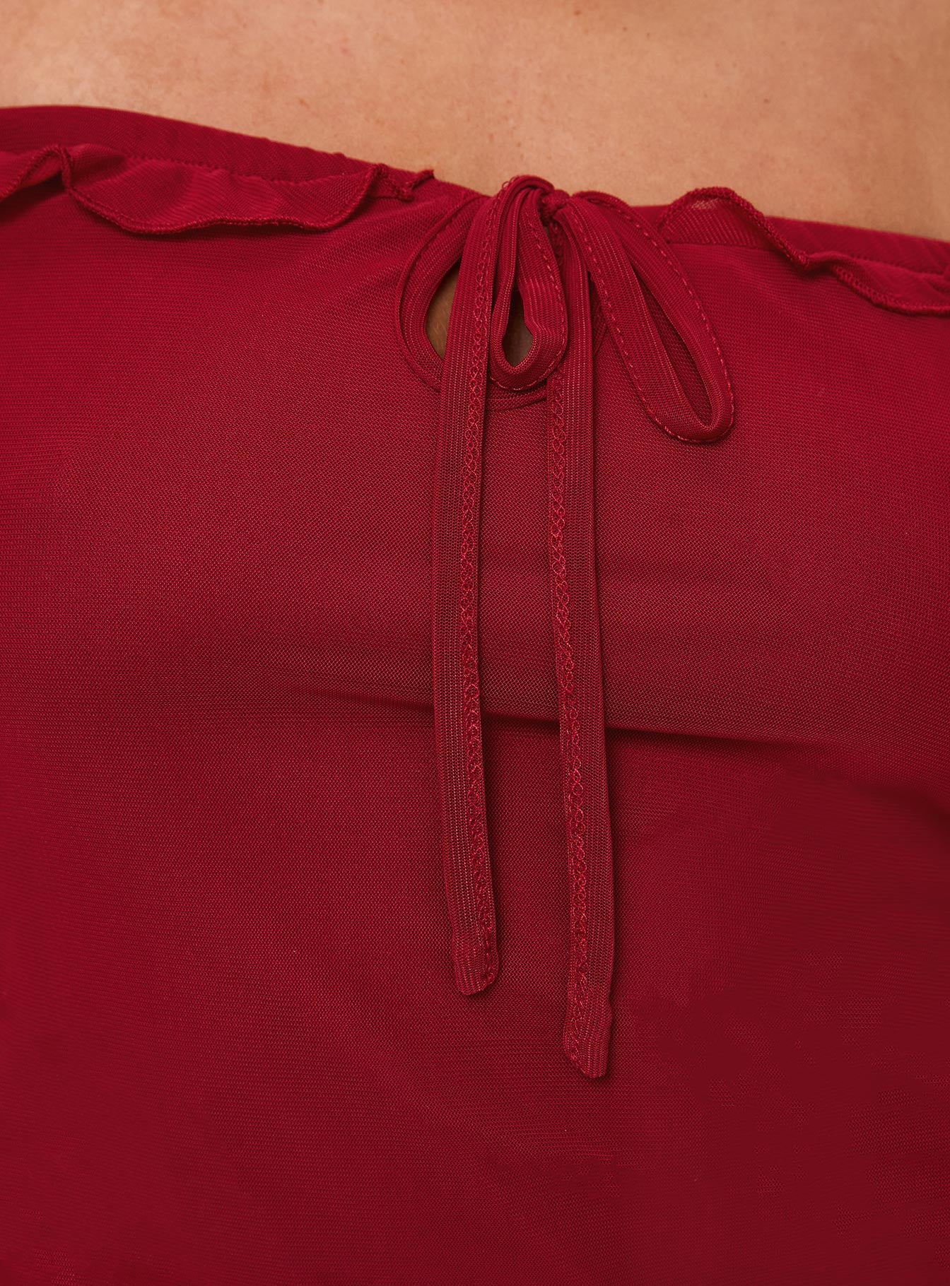 Ayaan Off The Shoulder Top Red - Image 6