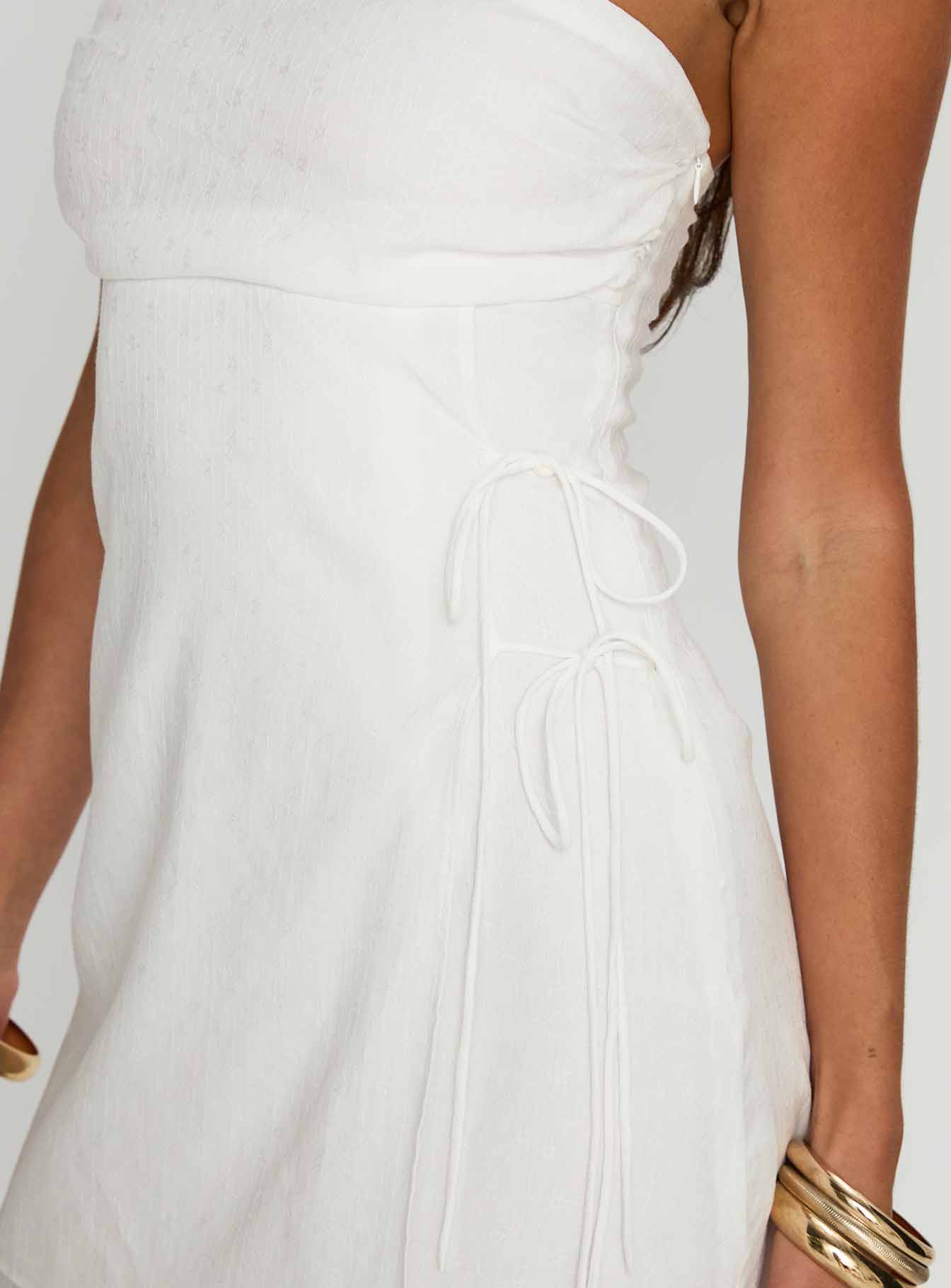 New Beginnings Strapless Mini Dress White - Image 6