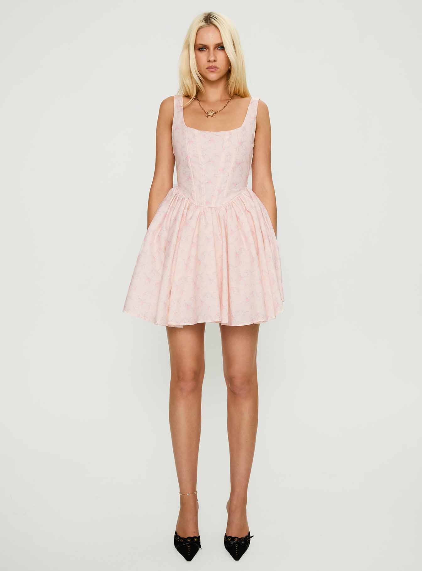 Bridgitte Corset Mini Dress Floral - Image 7