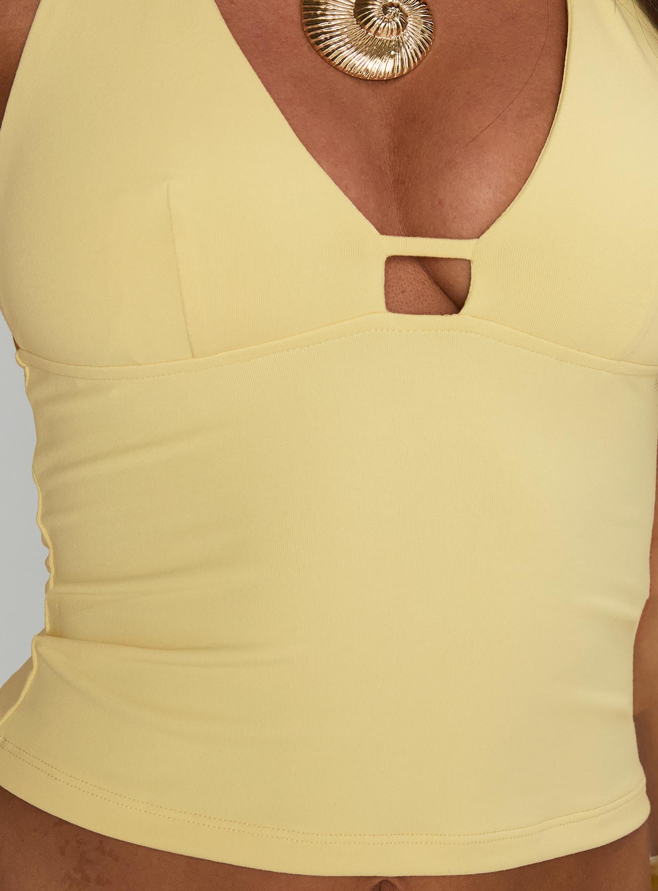 Impress Me Halter Top Lemon - Image 6