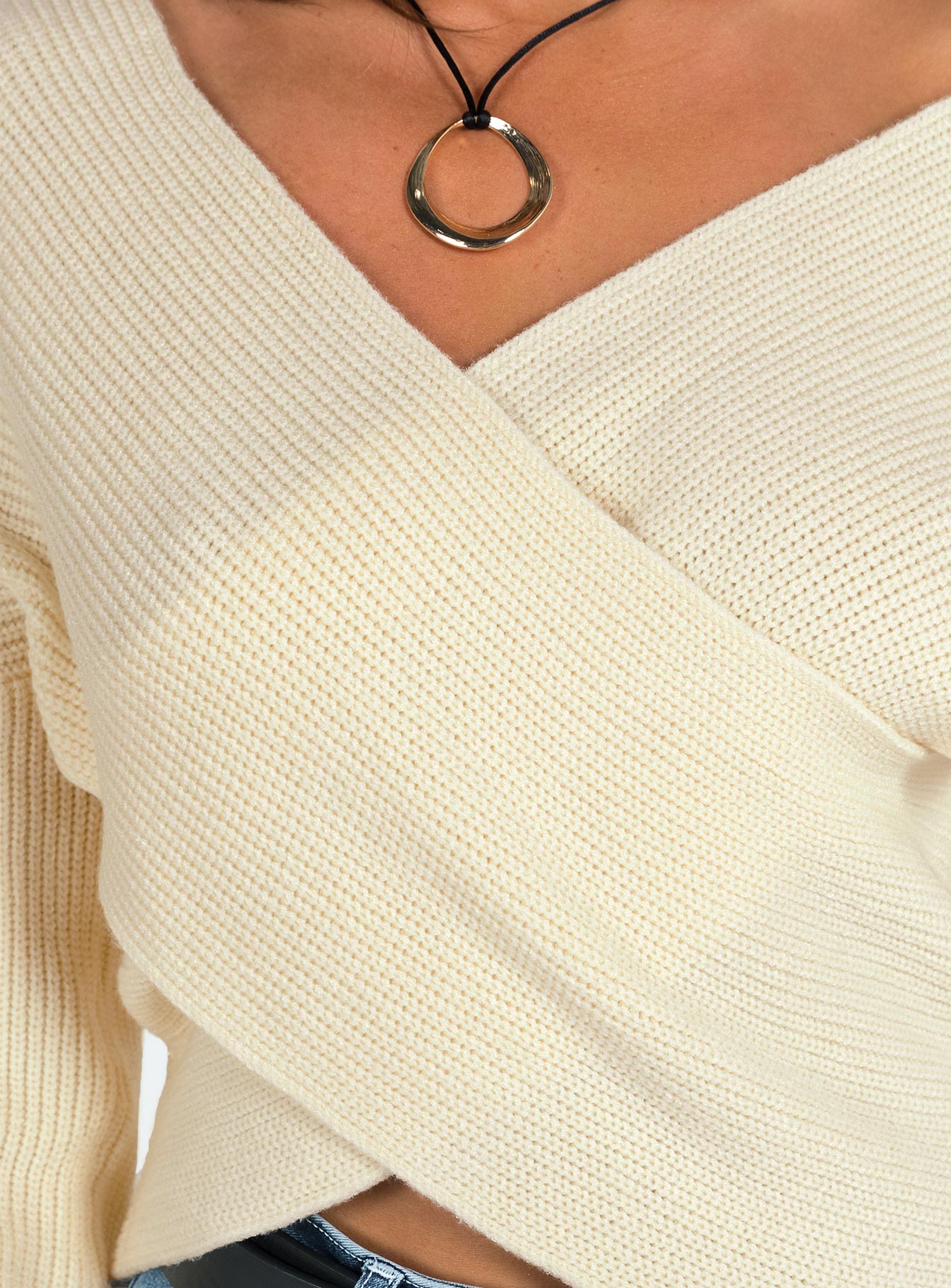 Ruiz Knit Jumper Cream - Image 6